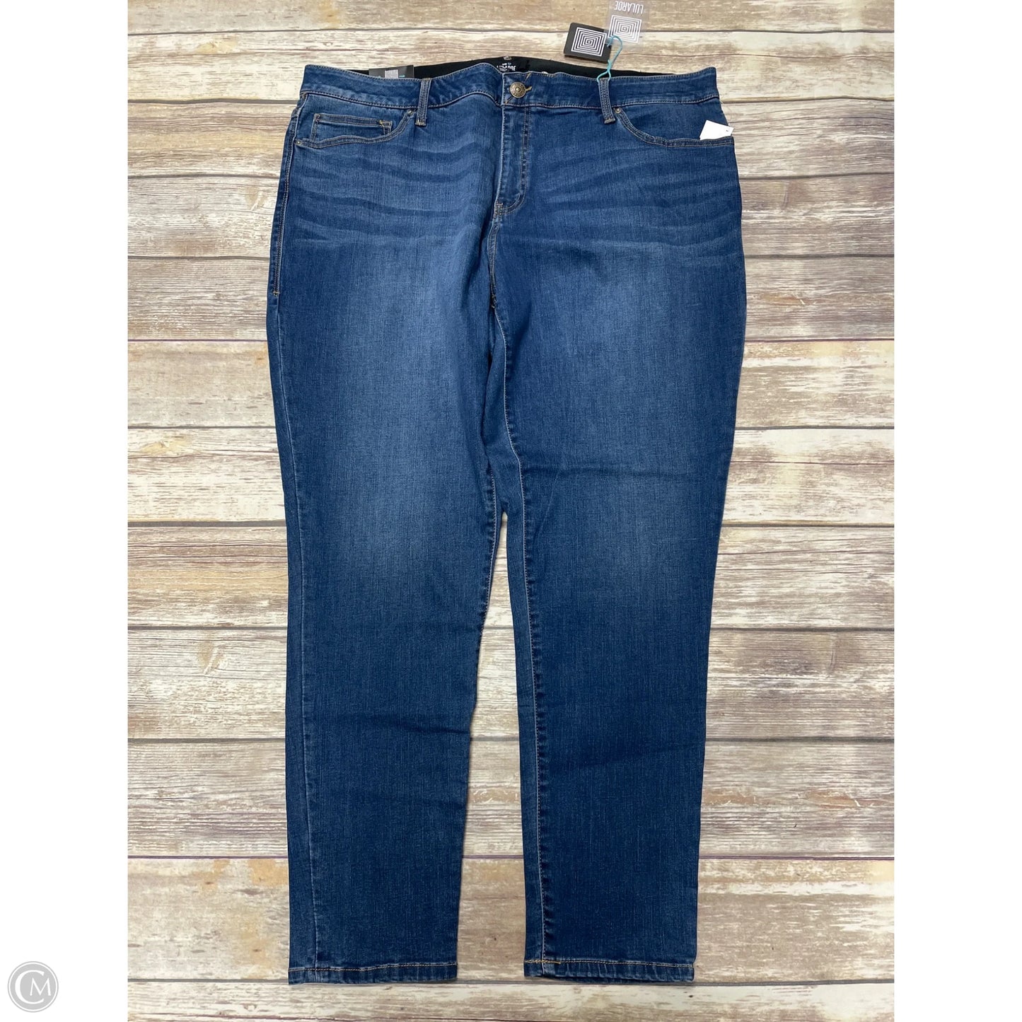 Jeans Skinny By Lularoe In Blue Denim, Size: 22