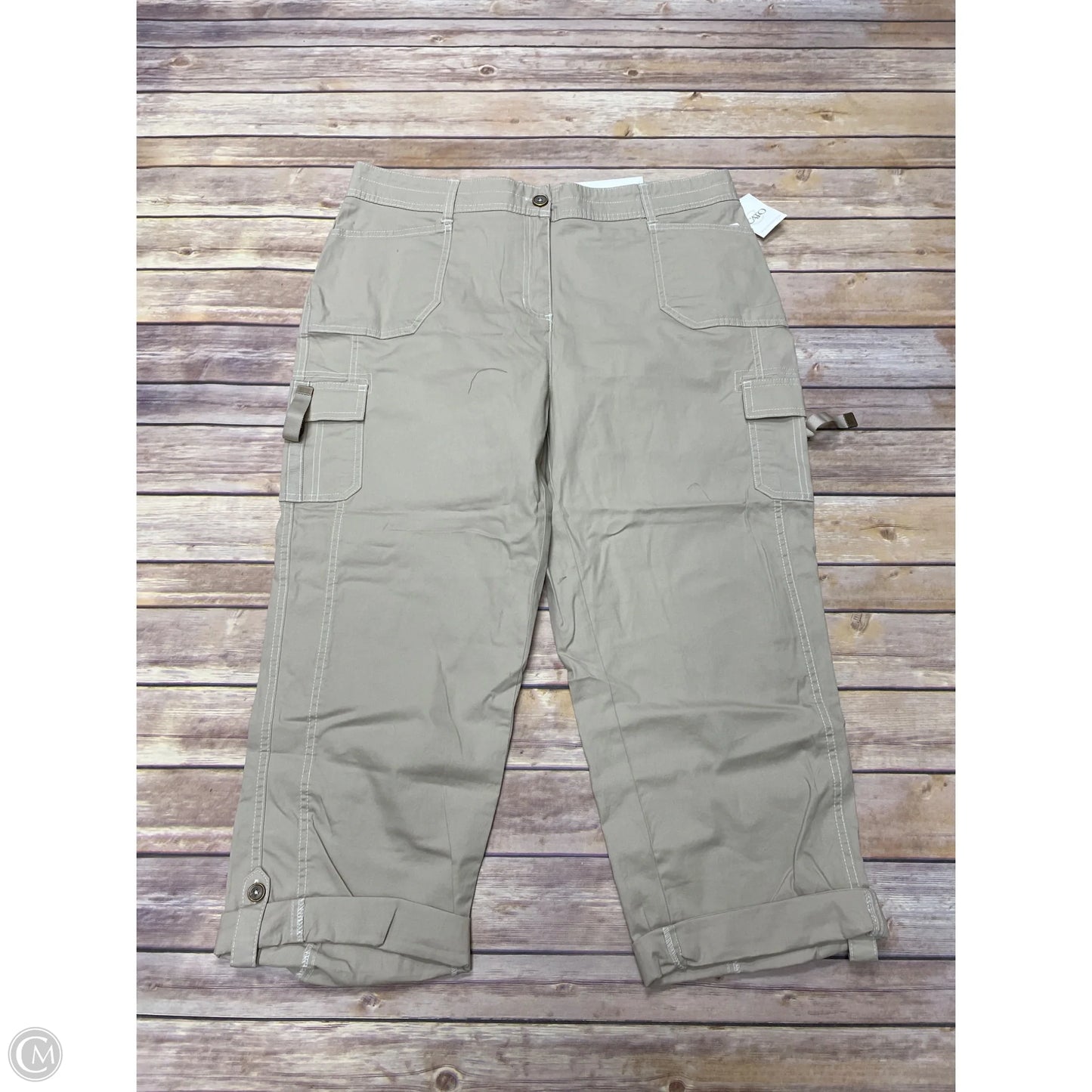 Pants Cropped By Cato In Brown, Size: 16