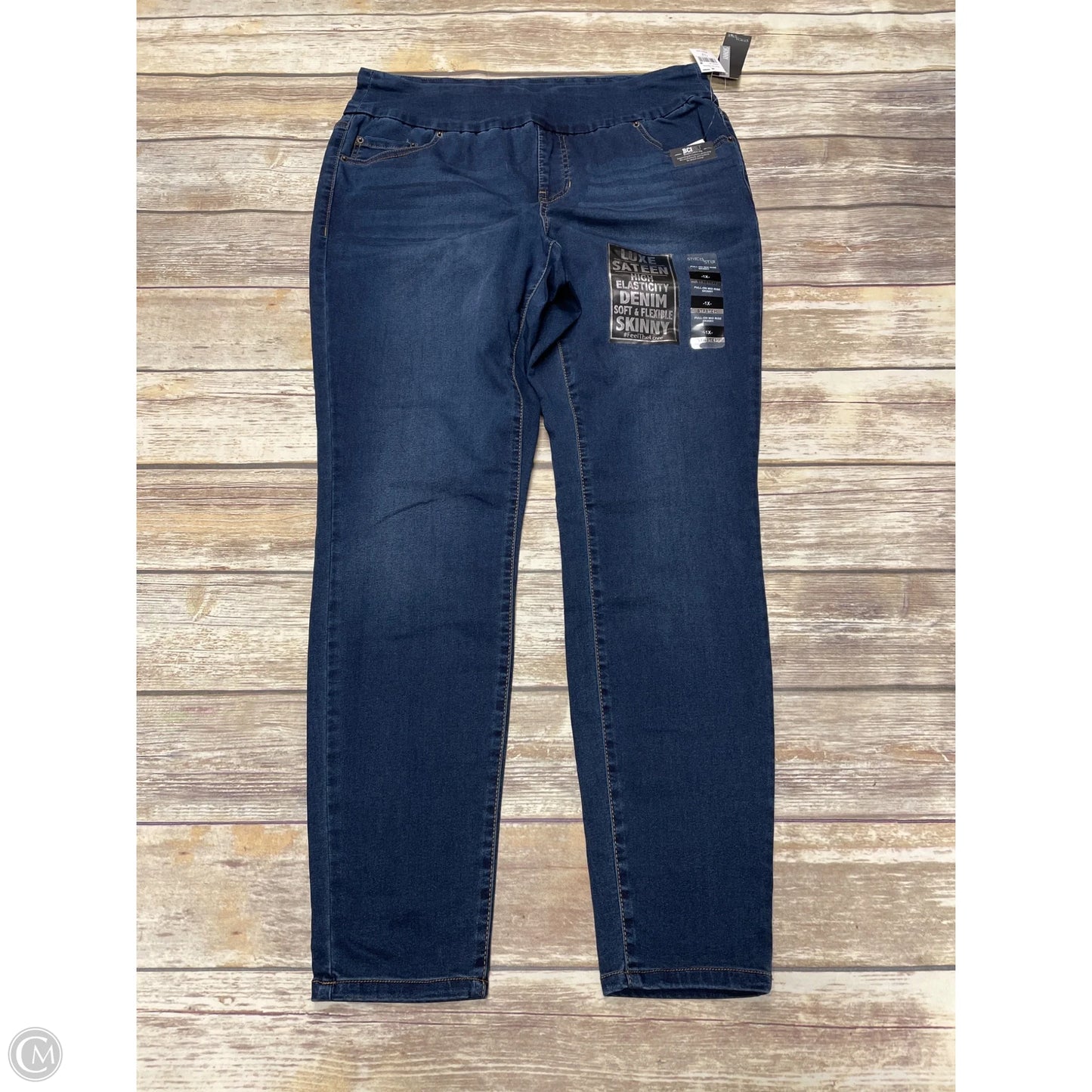 Jeans Jeggings By Cme In Blue Denim, Size: 1x