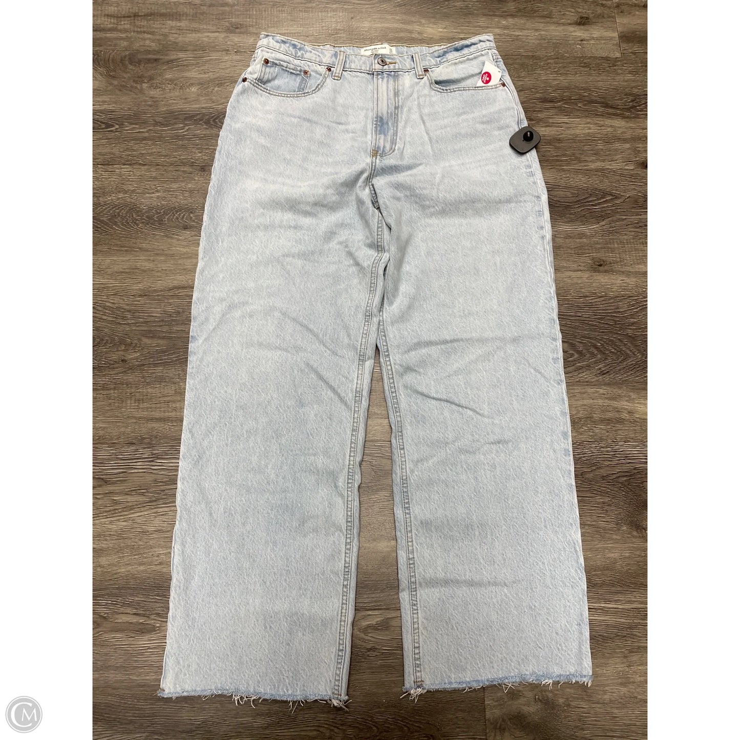 Jeans Straight By Abercrombie And Fitch In Blue Denim, Size: 12