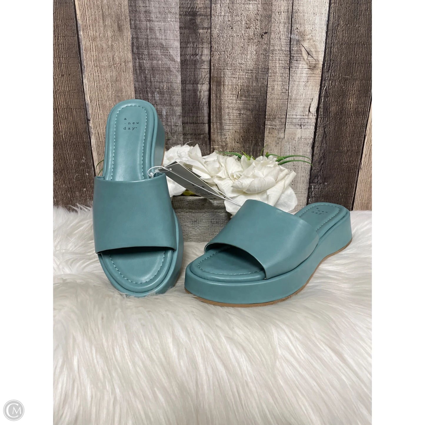 Shoes Flats By A New Day In Blue, Size: 9