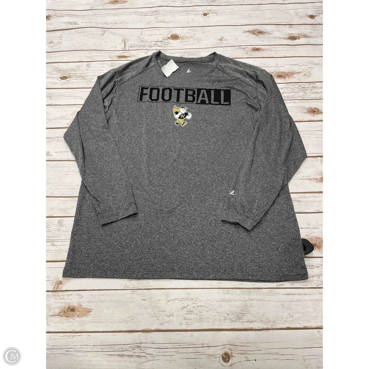 Athletic Top Long Sleeve Crewneck By Cmf In Grey, Size: L