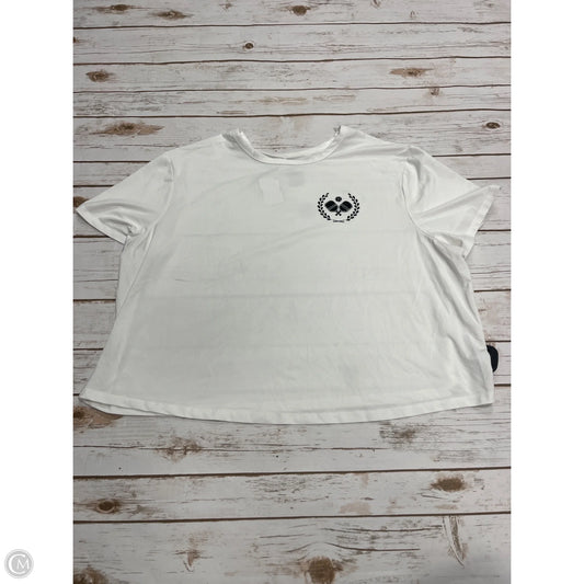 Athletic Top Short Sleeve By All In Motion In White, Size: Xxl