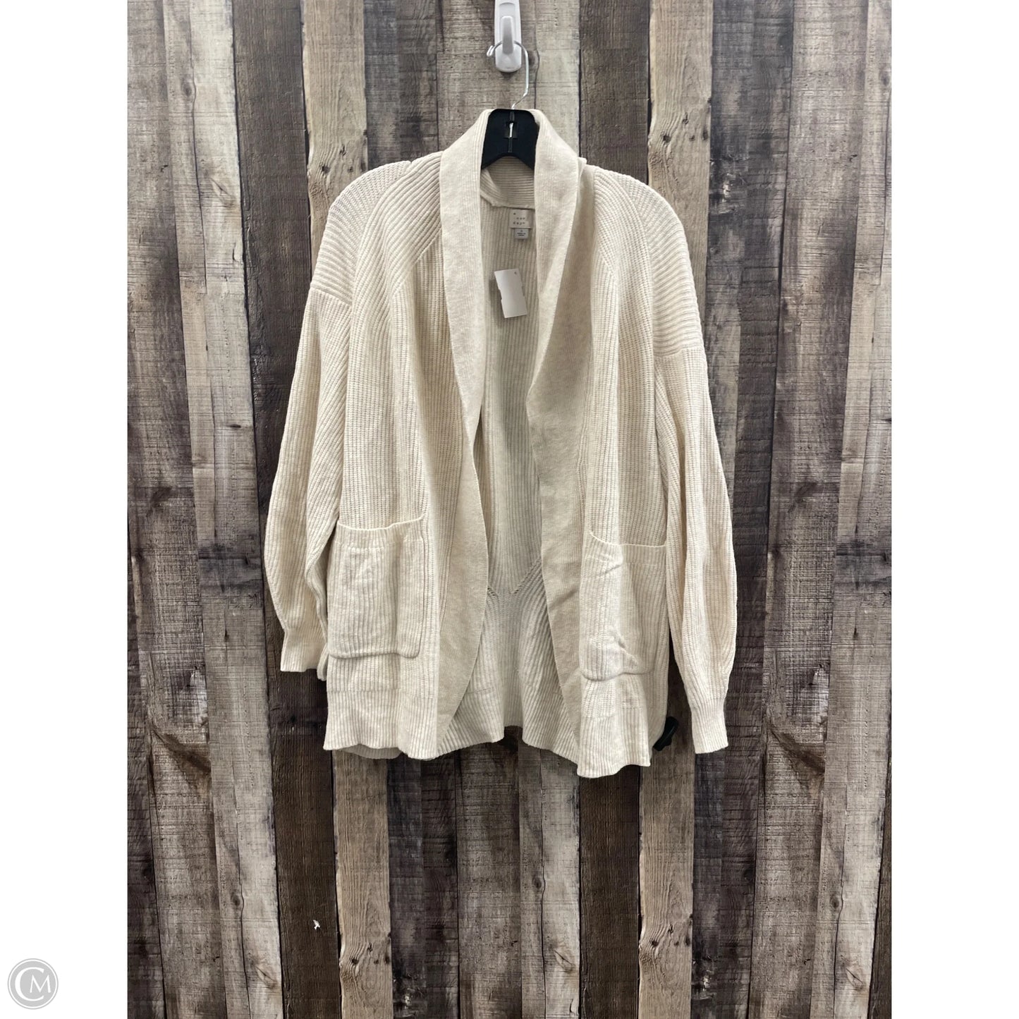 Sweater Cardigan By A New Day In Beige, Size: L