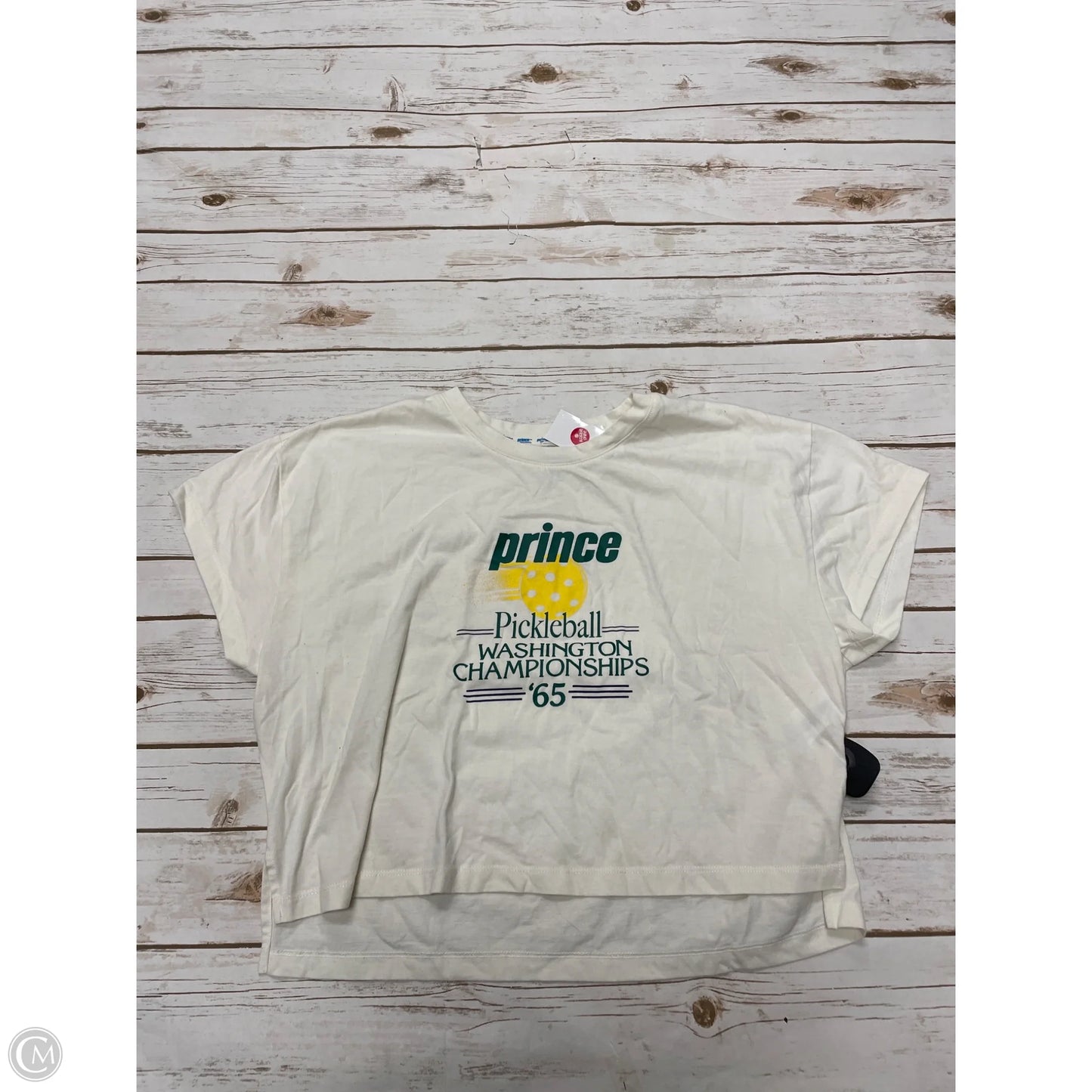 Athletic Top Short Sleeve By Cmc In Cream, Size: Xl
