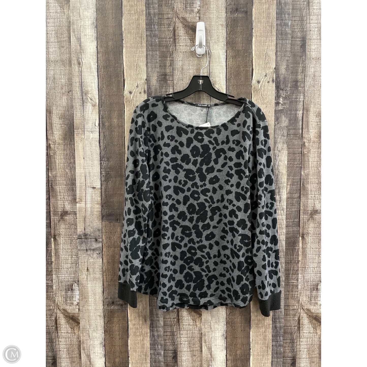 Top Long Sleeve By Pink Clover In Animal Print, Size: L