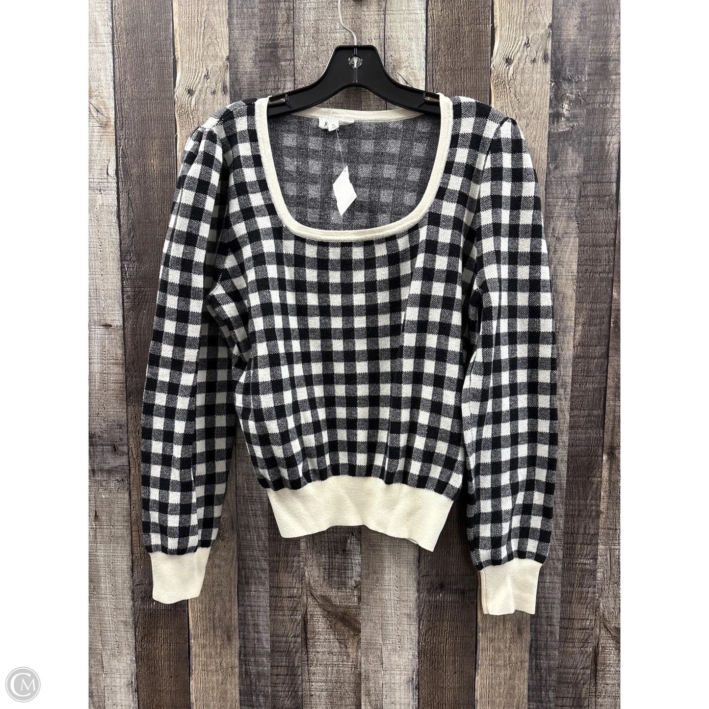 Sweater By Cme In Checkered Pattern, Size: L
