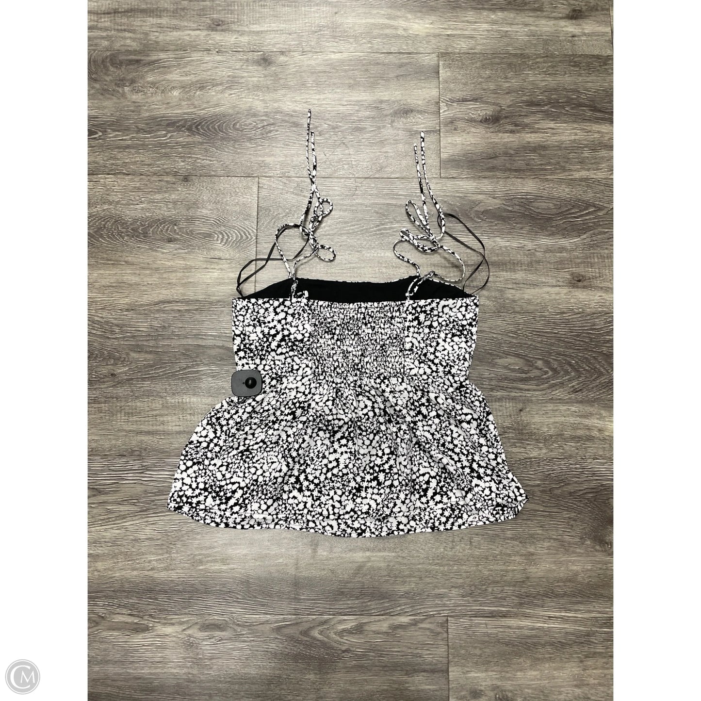 Top Sleeveless By Cme In Black & White, Size: S