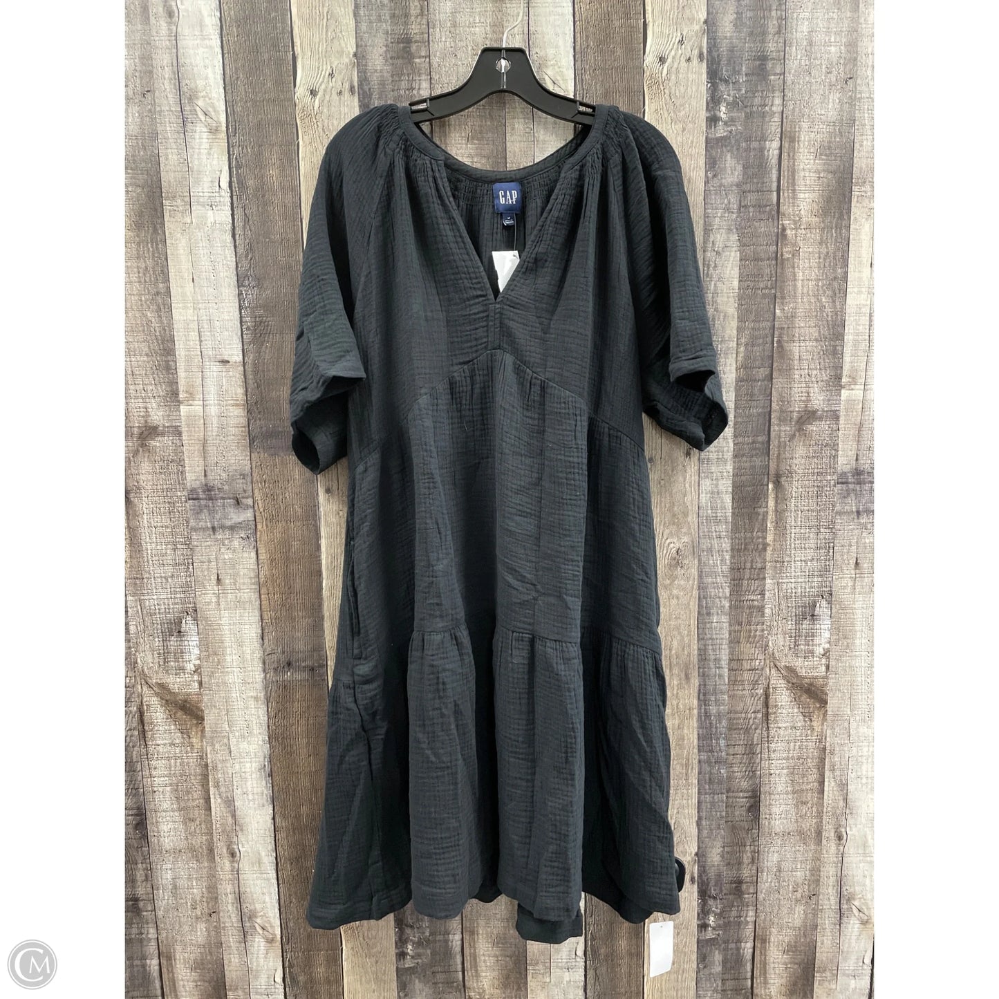 Dress Casual Midi By Gap In Black, Size: M