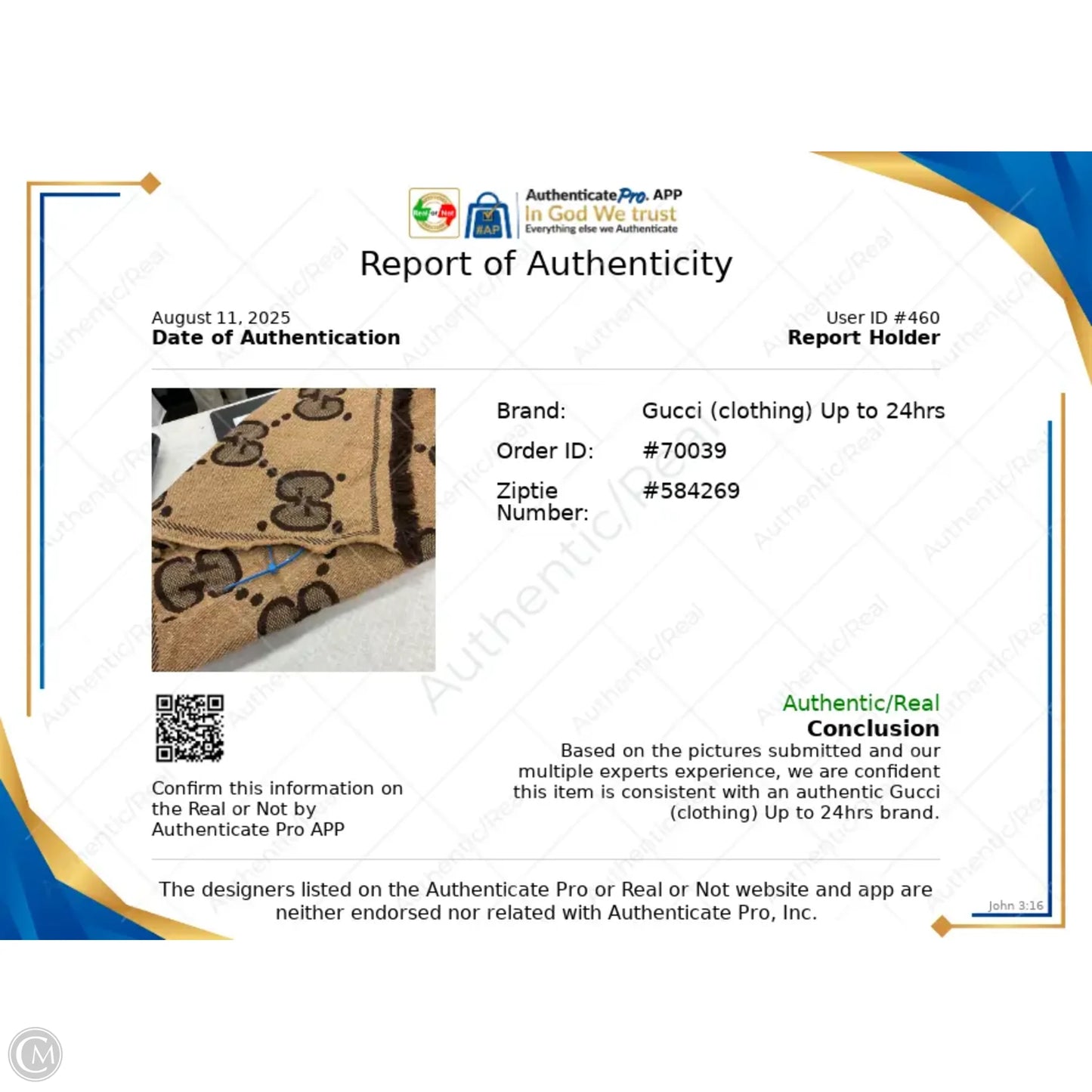 Scarf Luxury Designer By Gucci