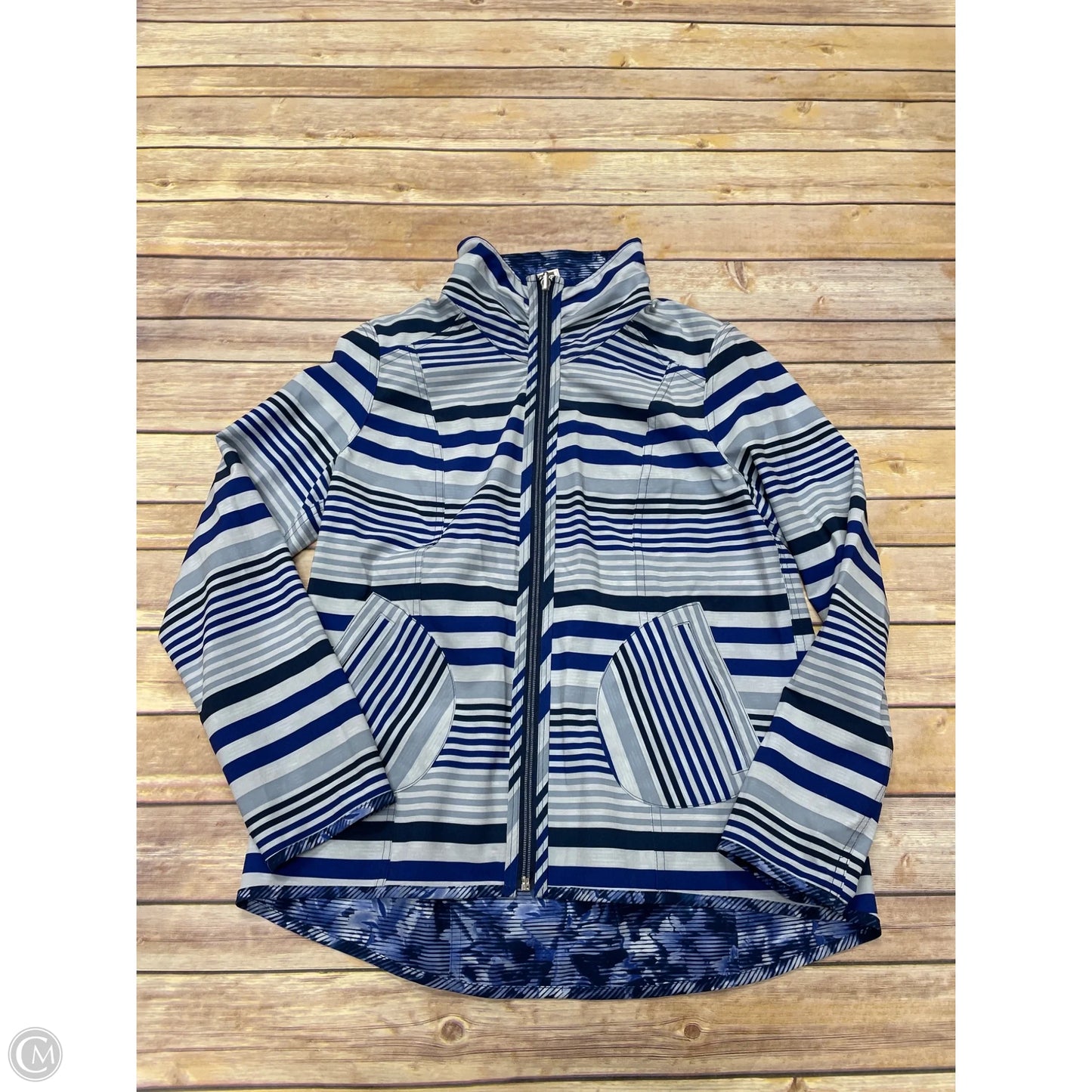 Athletic Jacket By Cmf In Blue, Size: S