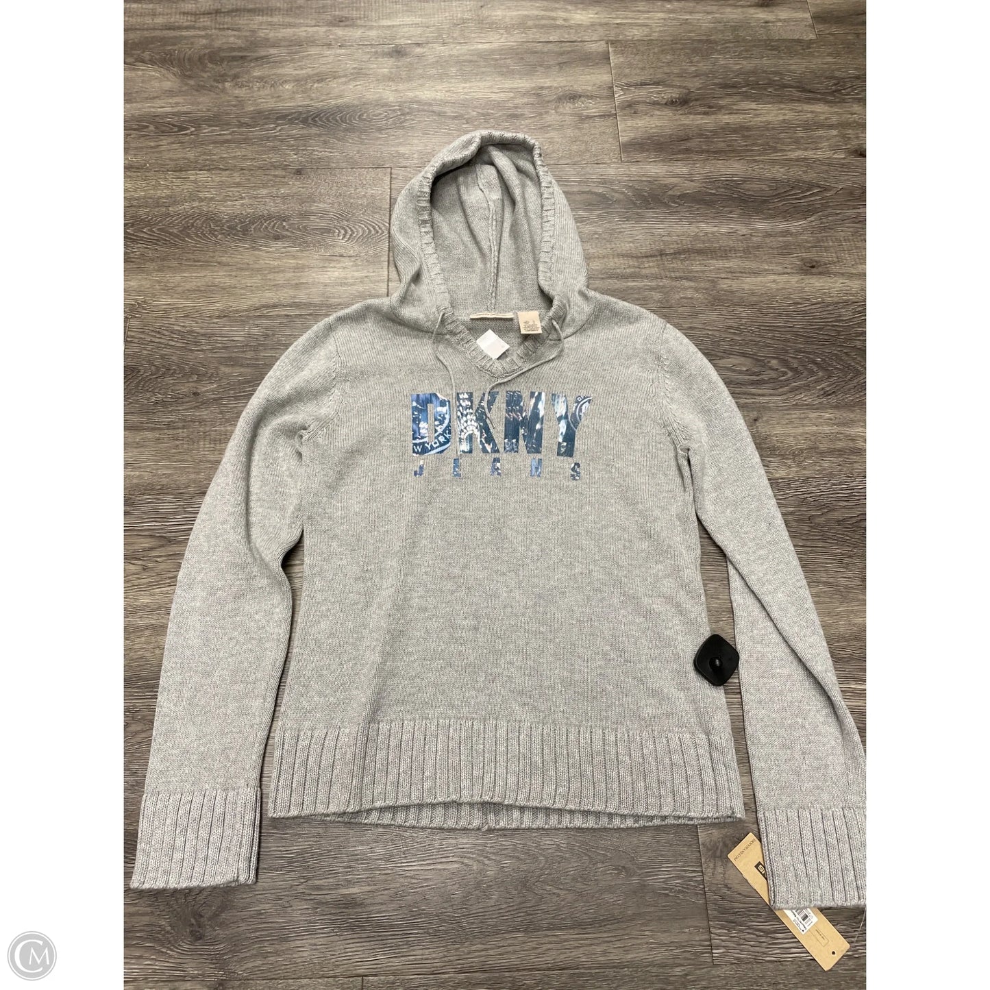 Sweater By Dkny In Grey, Size: L