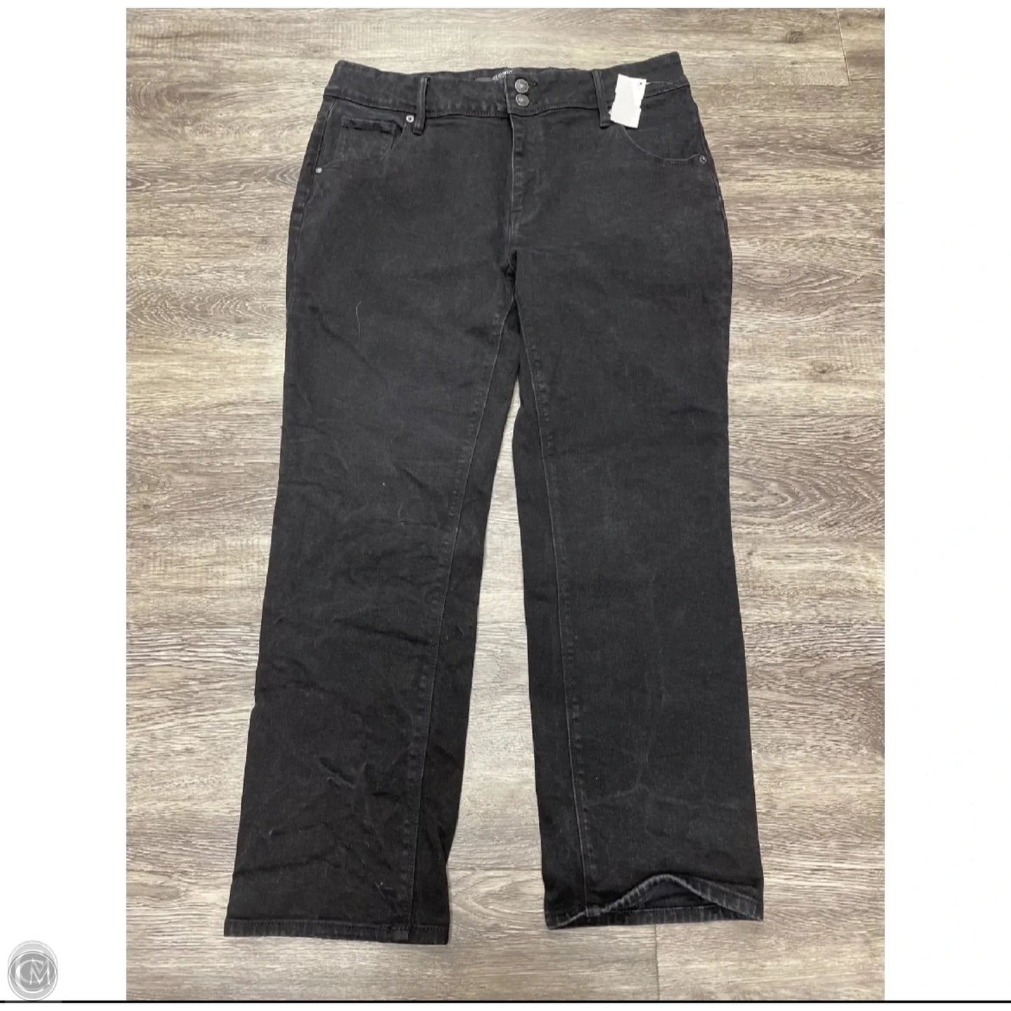 Jeans Straight By Hudson In Black Denim, Size: 14