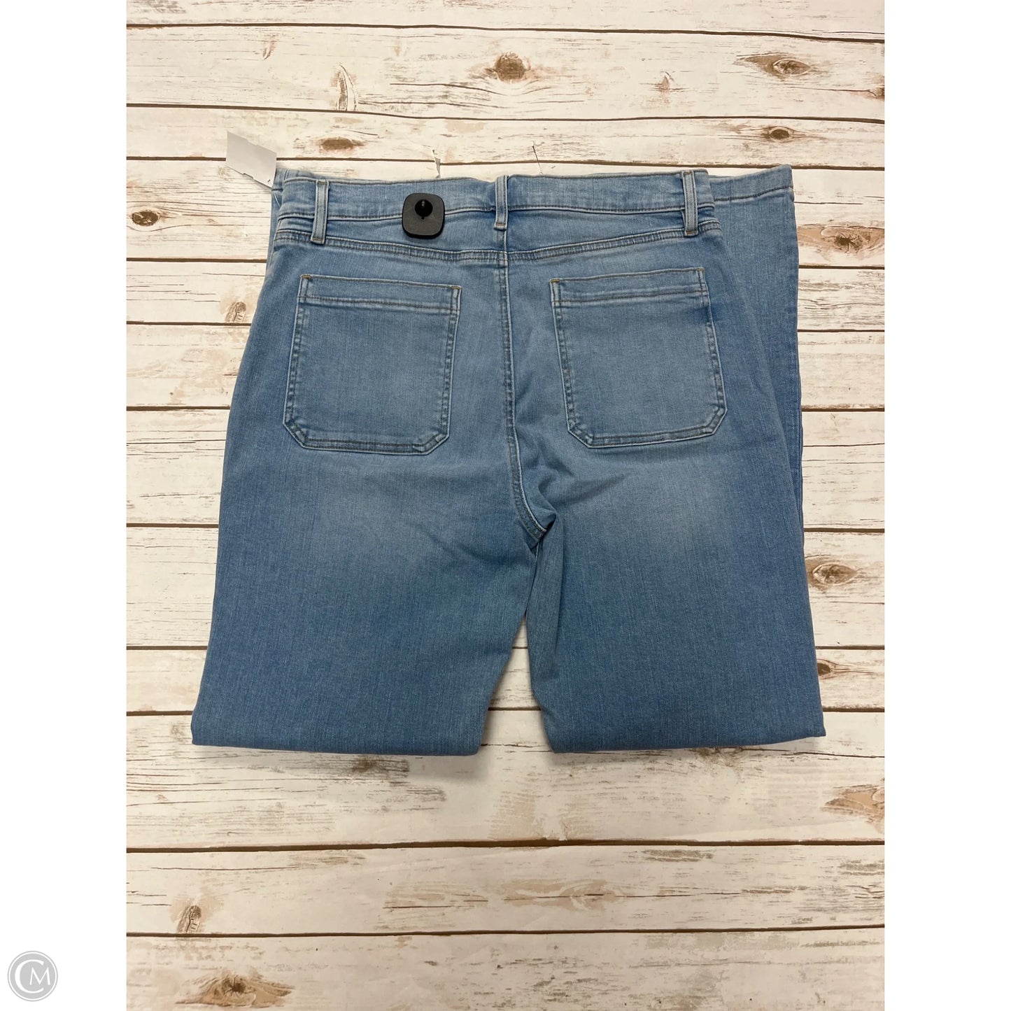 Jeans Flared By Loft In Blue Denim, Size: 14