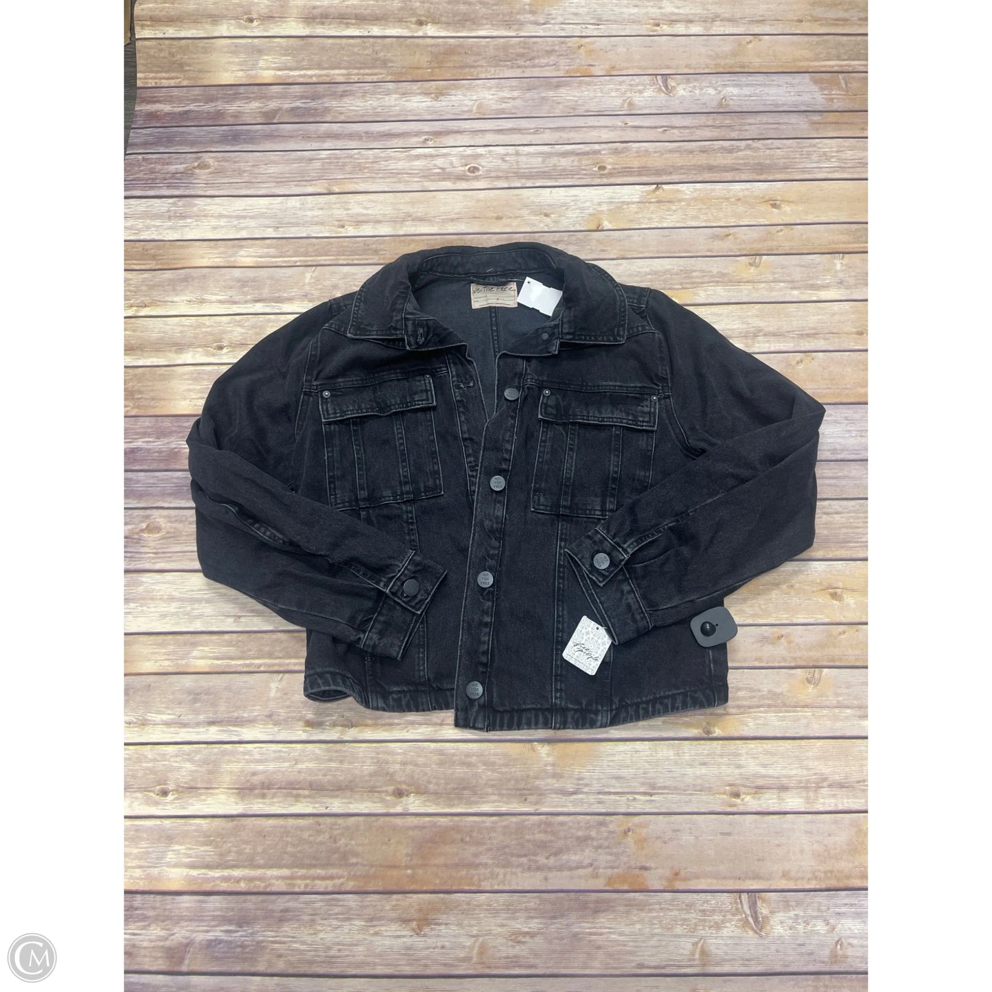 Jacket Denim By We The Free In Black Denim, Size: L