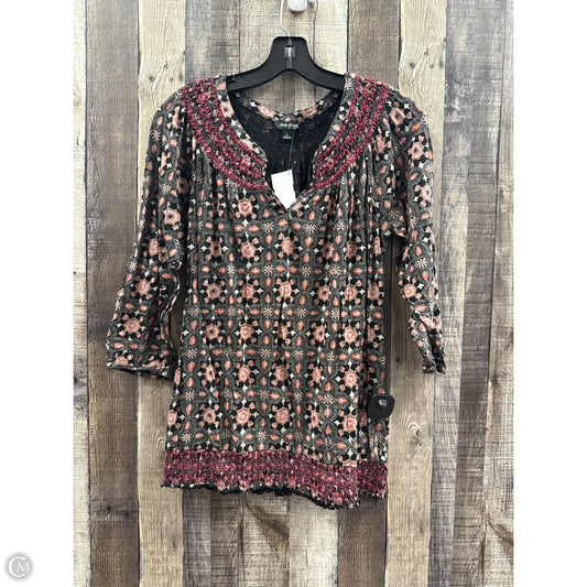 Top Long Sleeve By Lucky Brand In Multi-colored, Size: L
