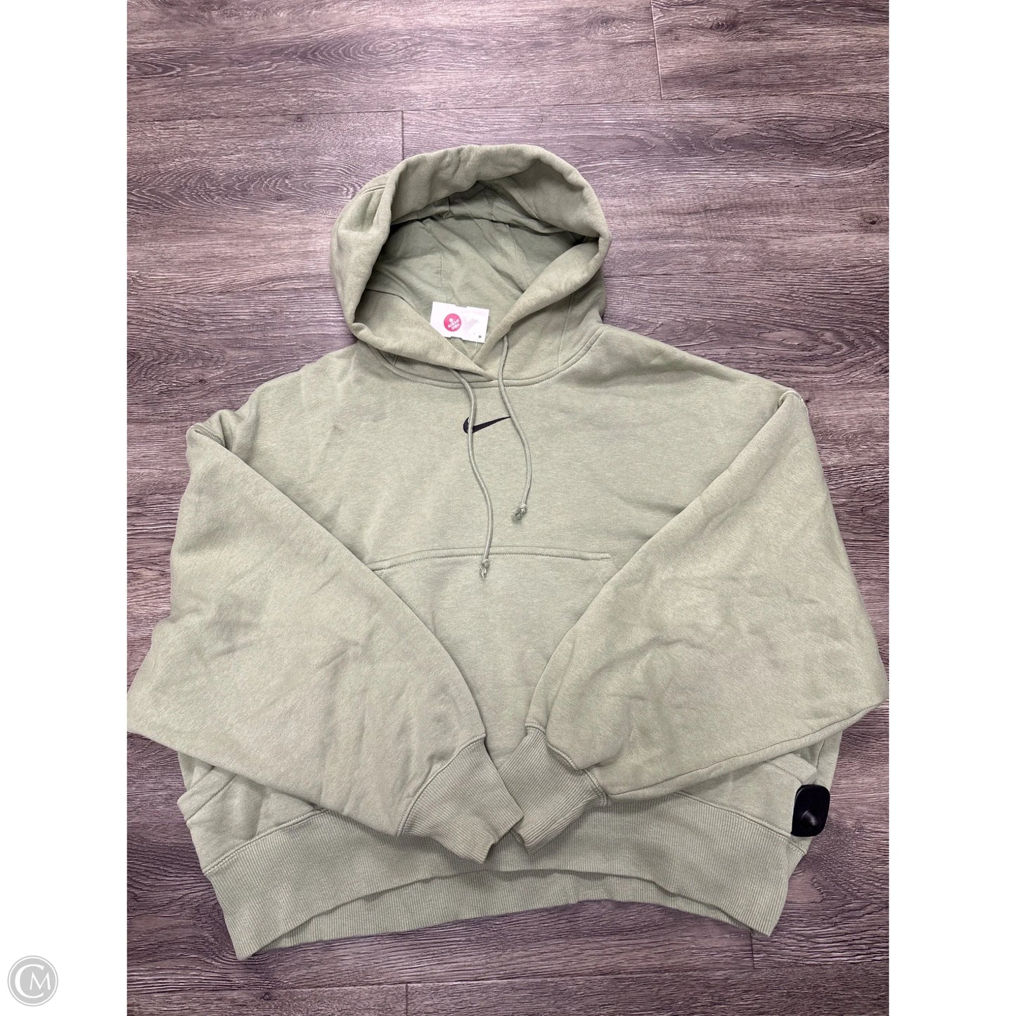 Athletic Sweatshirt Hoodie By Nike In Green, Size: Xs