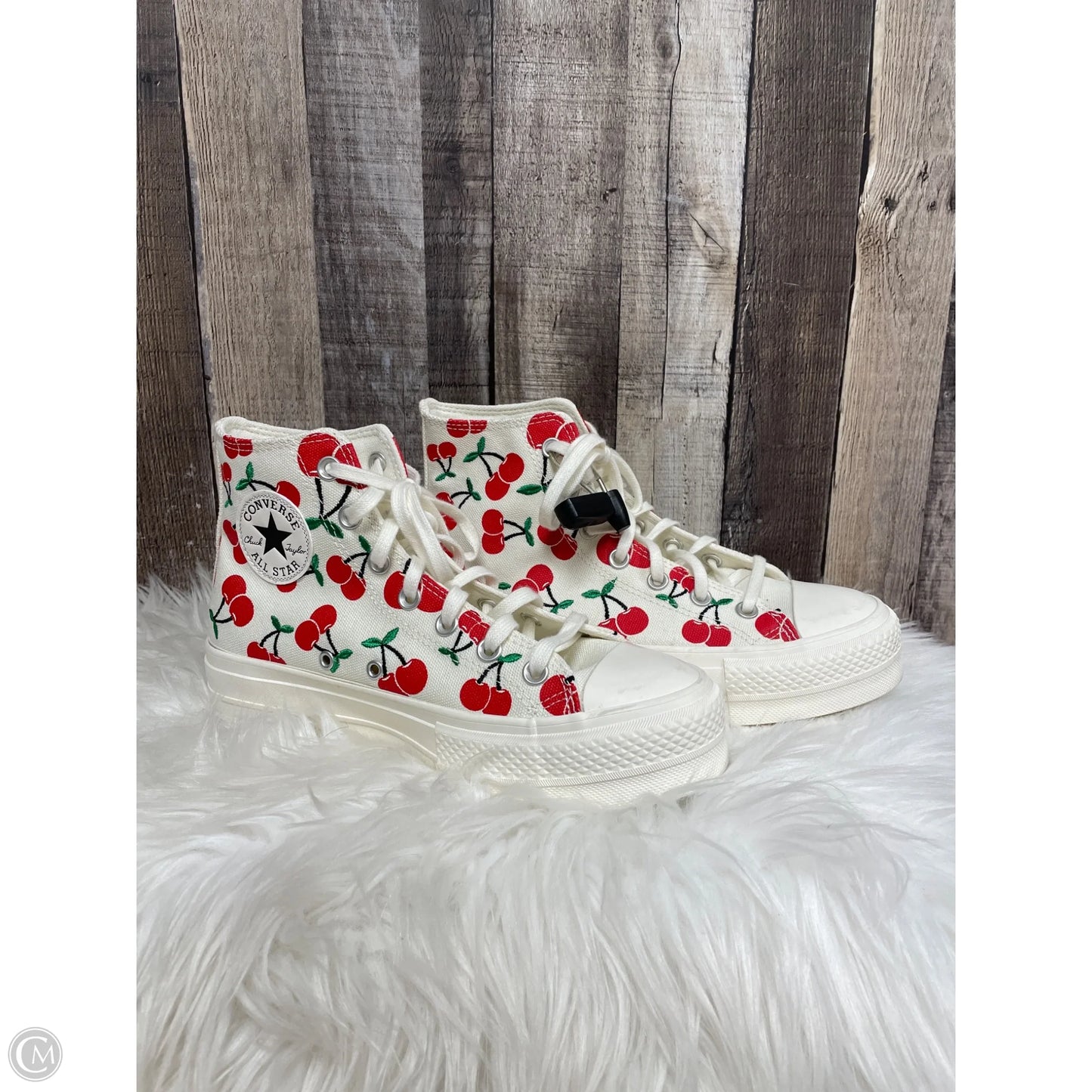 Shoes Heels Platform By Converse In Red & White, Size: 8