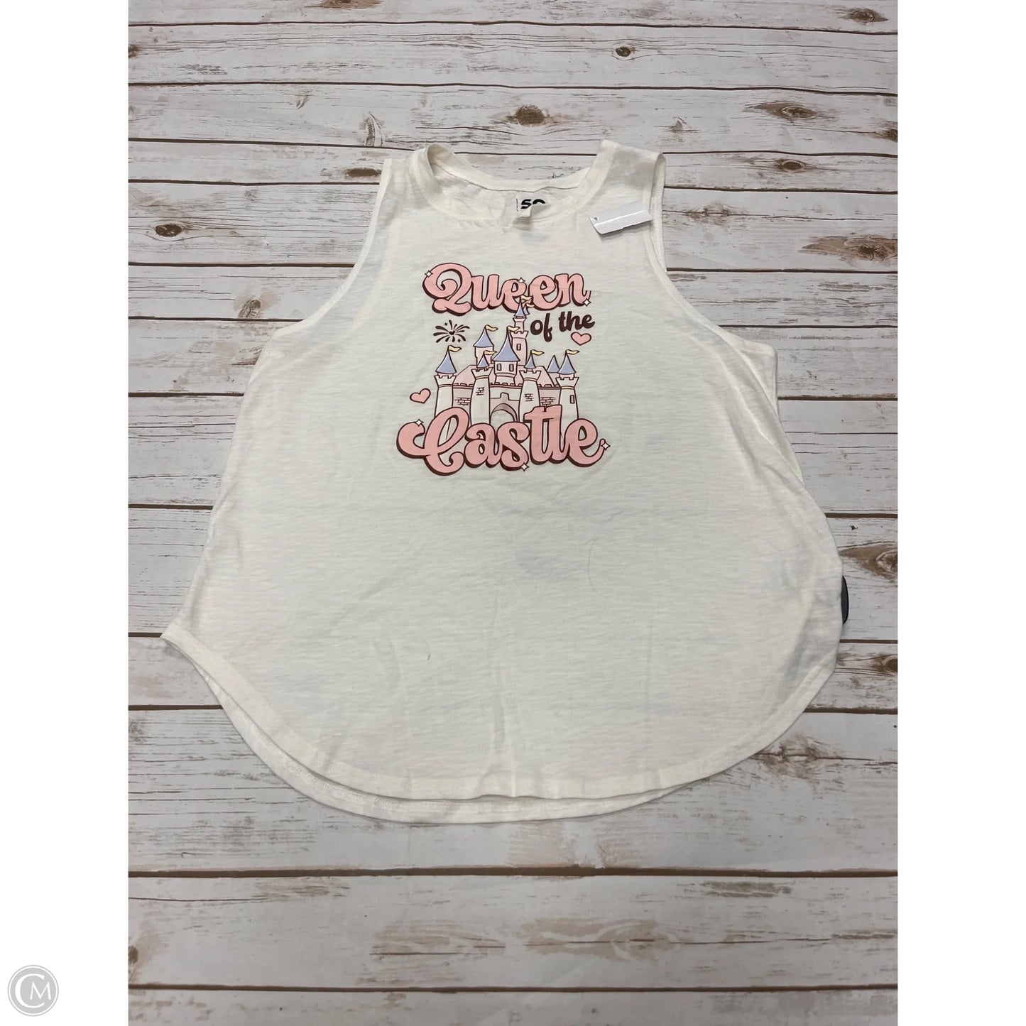 Top Sleeveless Basic By So In Cream, Size: L