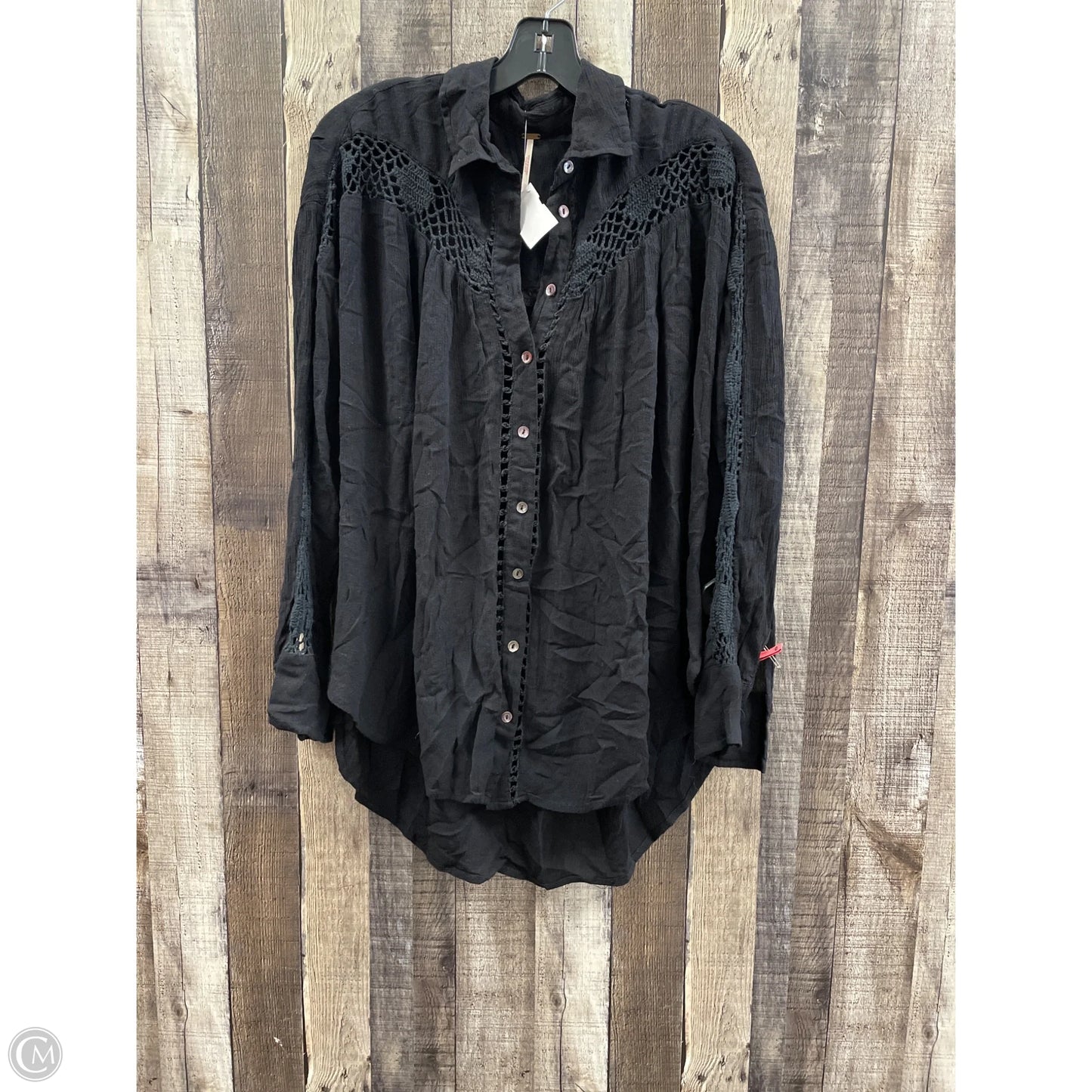 Top Long Sleeve By Free People In Black, Size: S