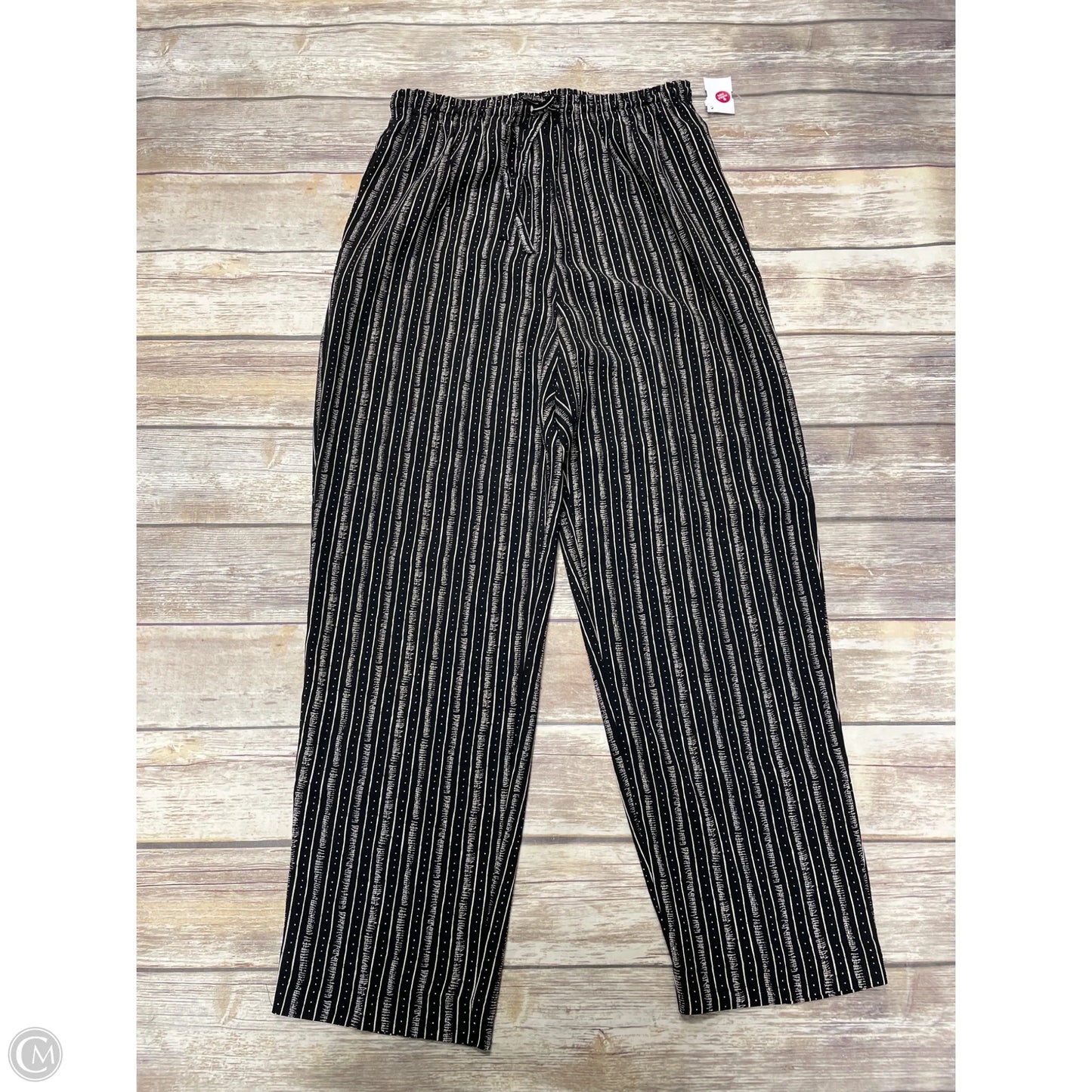 Pants Dress By Alfred Dunner In Black & Cream, Size: 12