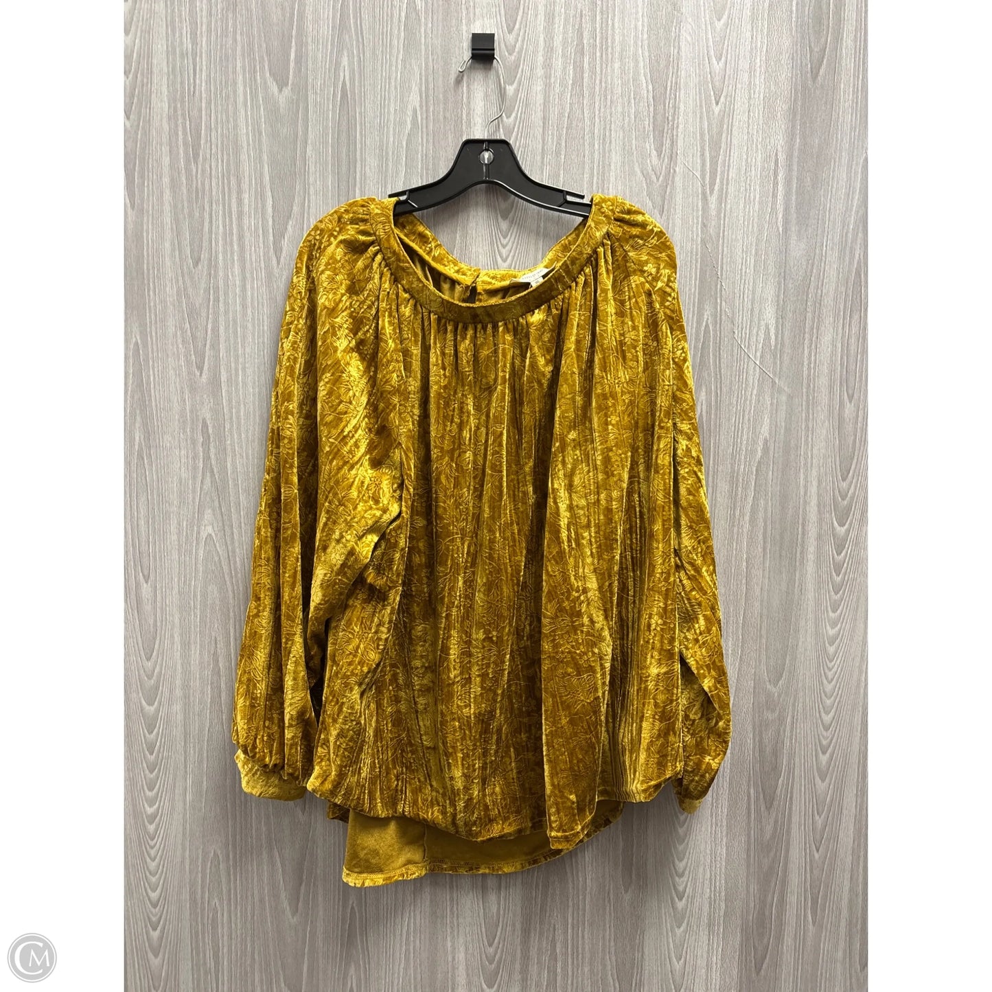 Top Long Sleeve By Umgee In Gold, Size: 1x