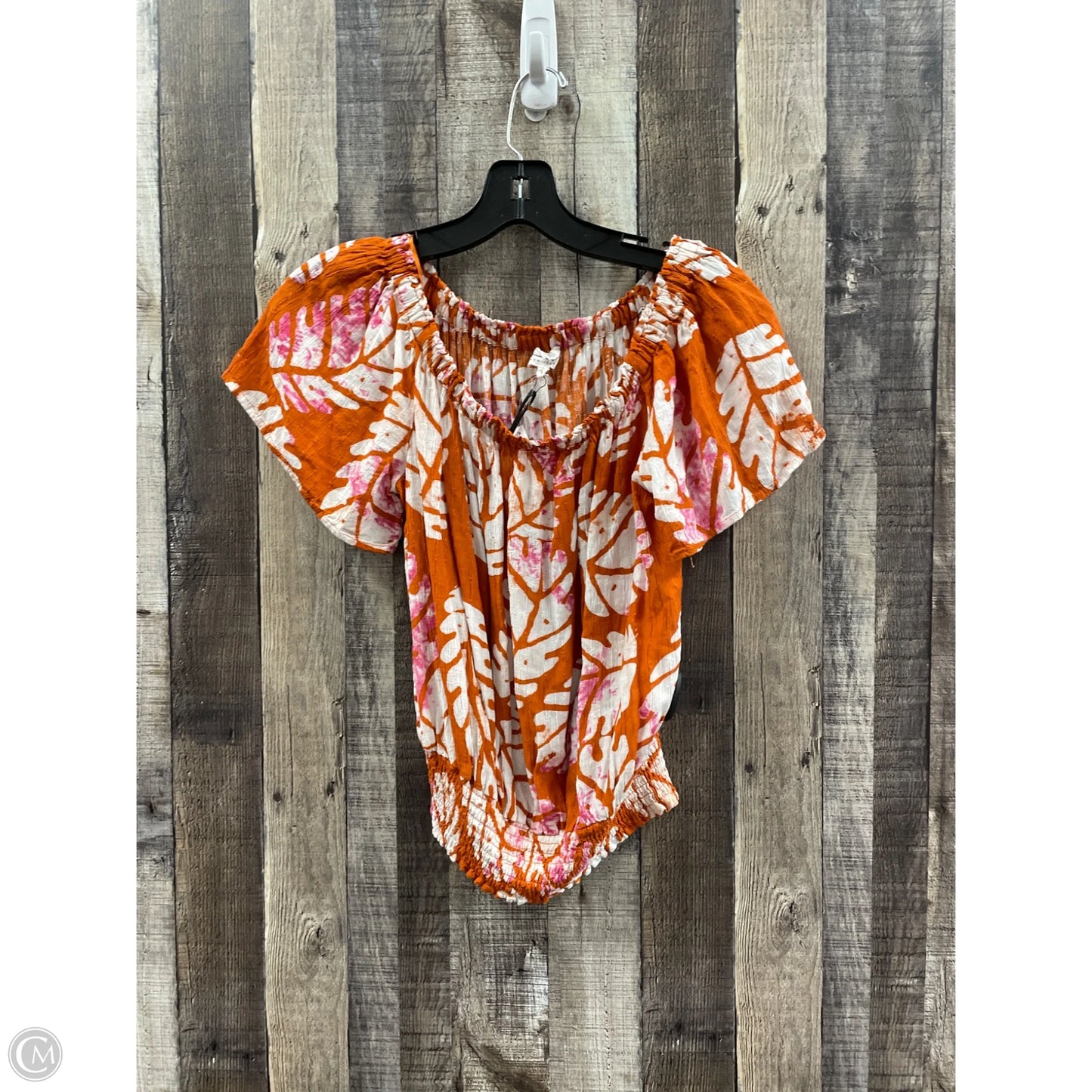 Top Short Sleeve By Nicole By Nicole Miller In Orange, Size: S