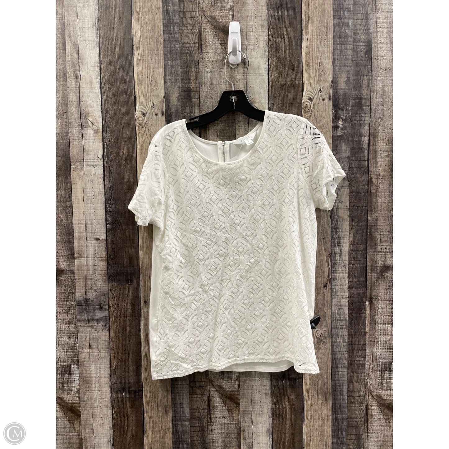 Top Short Sleeve By Market & Spruce In White, Size: L
