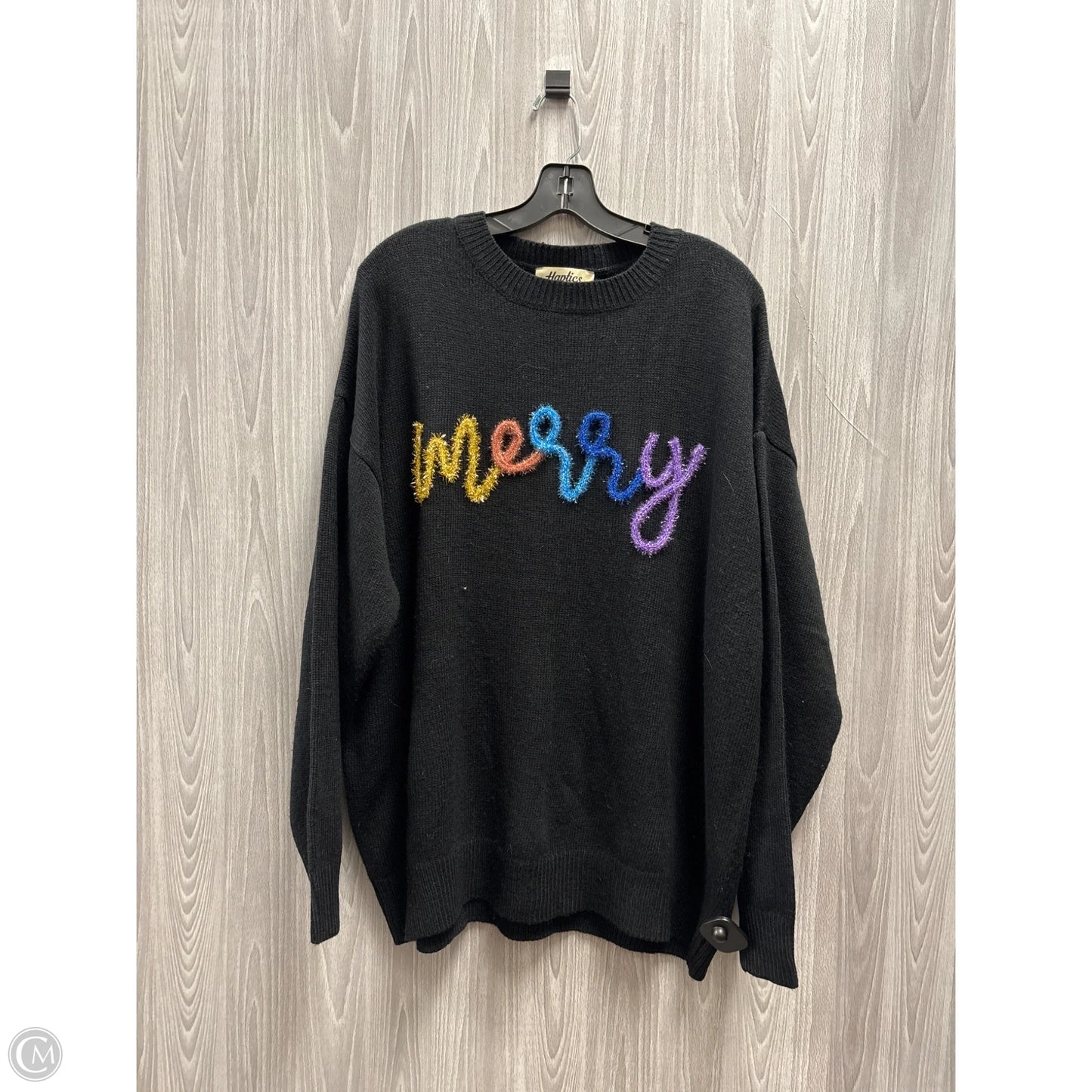 Sweater By Haptics In Black, Size: 1x