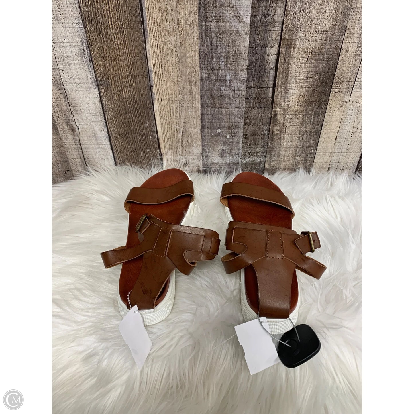 Sandals Heels Platform By Mia In Brown, Size: 10