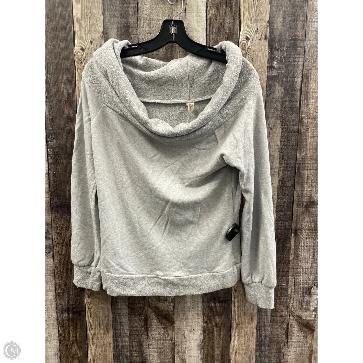 Top Long Sleeve By Cme In Grey, Size: S