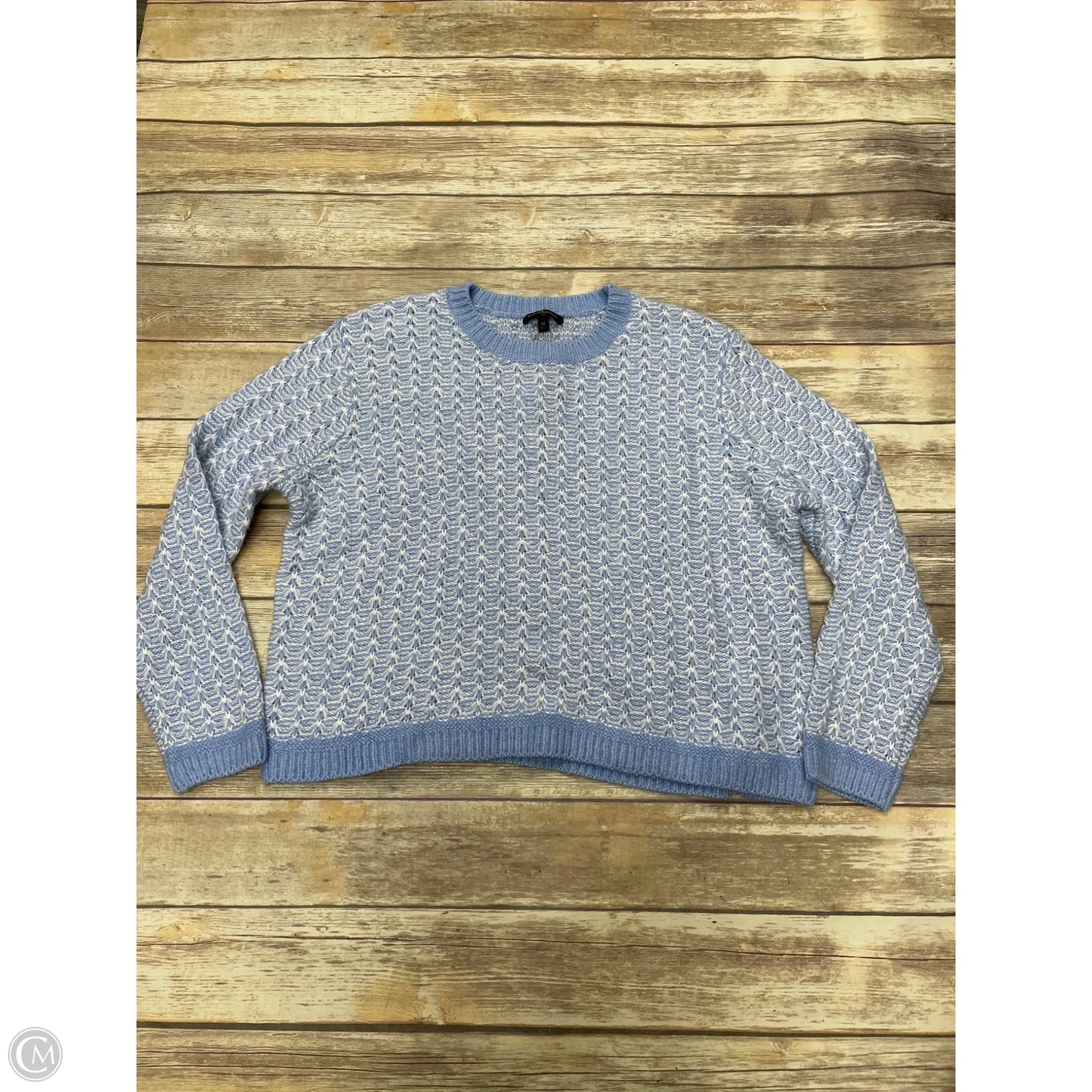 Sweater By Banana Republic In Blue & White, Size: Xl