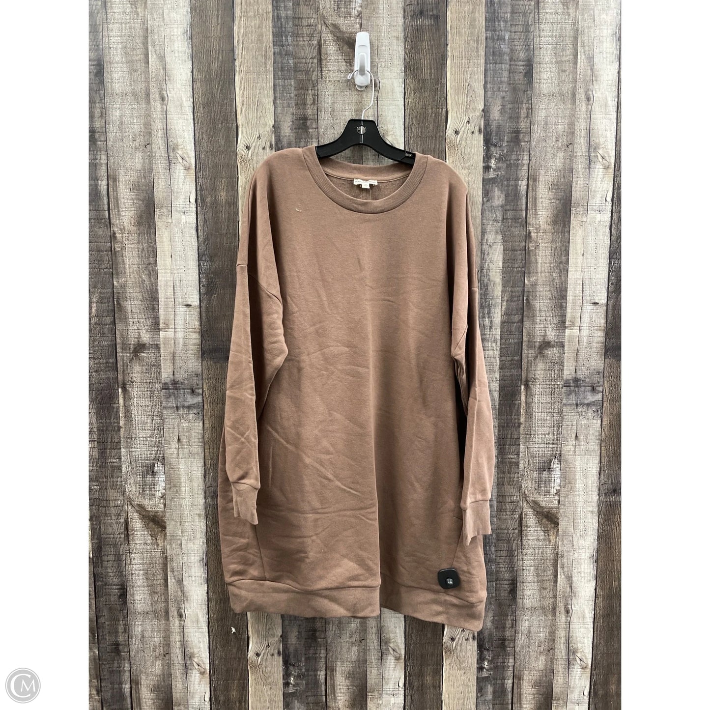 Dress Casual Midi By Zenana Outfitters In Tan, Size: 2x