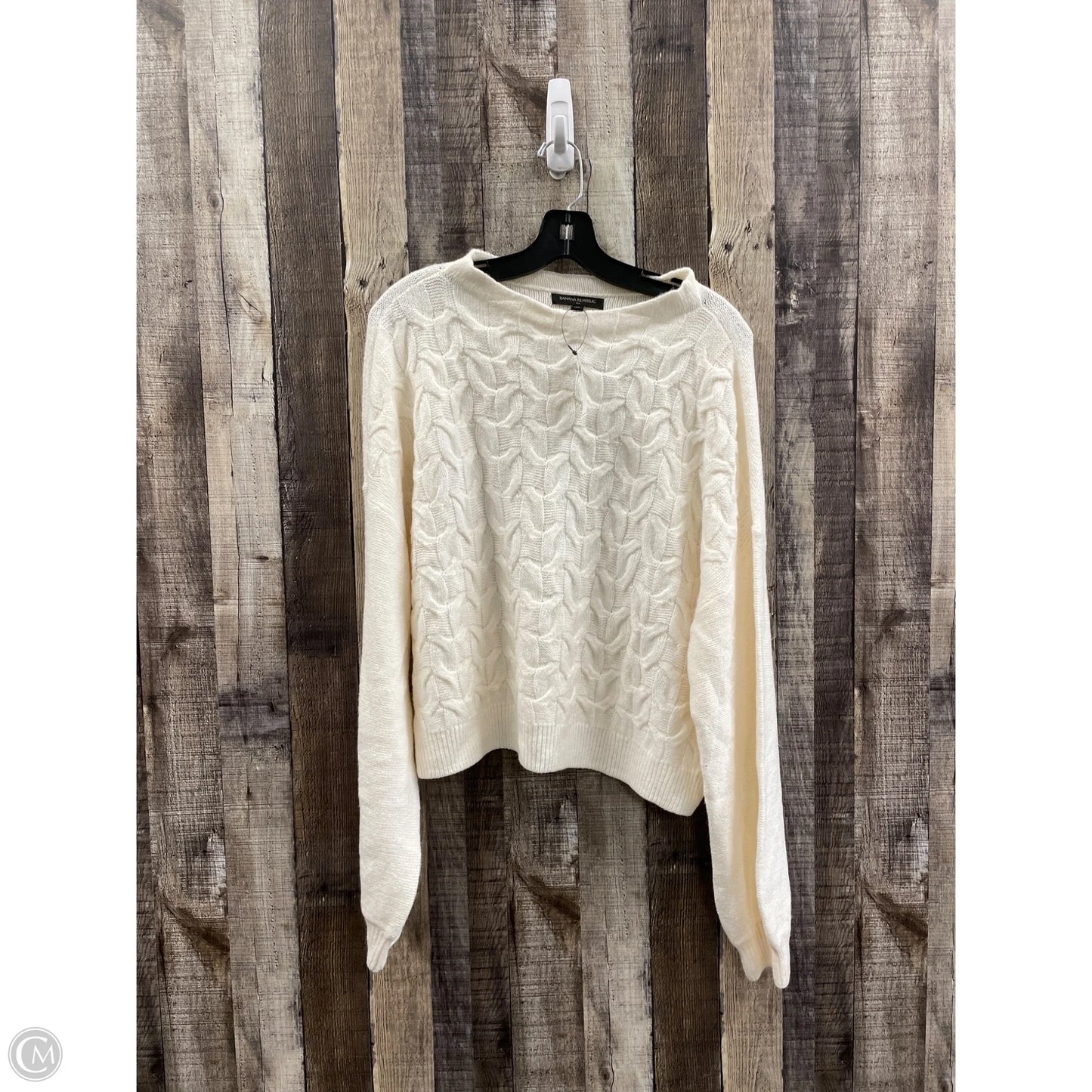 Sweater By Banana Republic In Ivory, Size: Xl