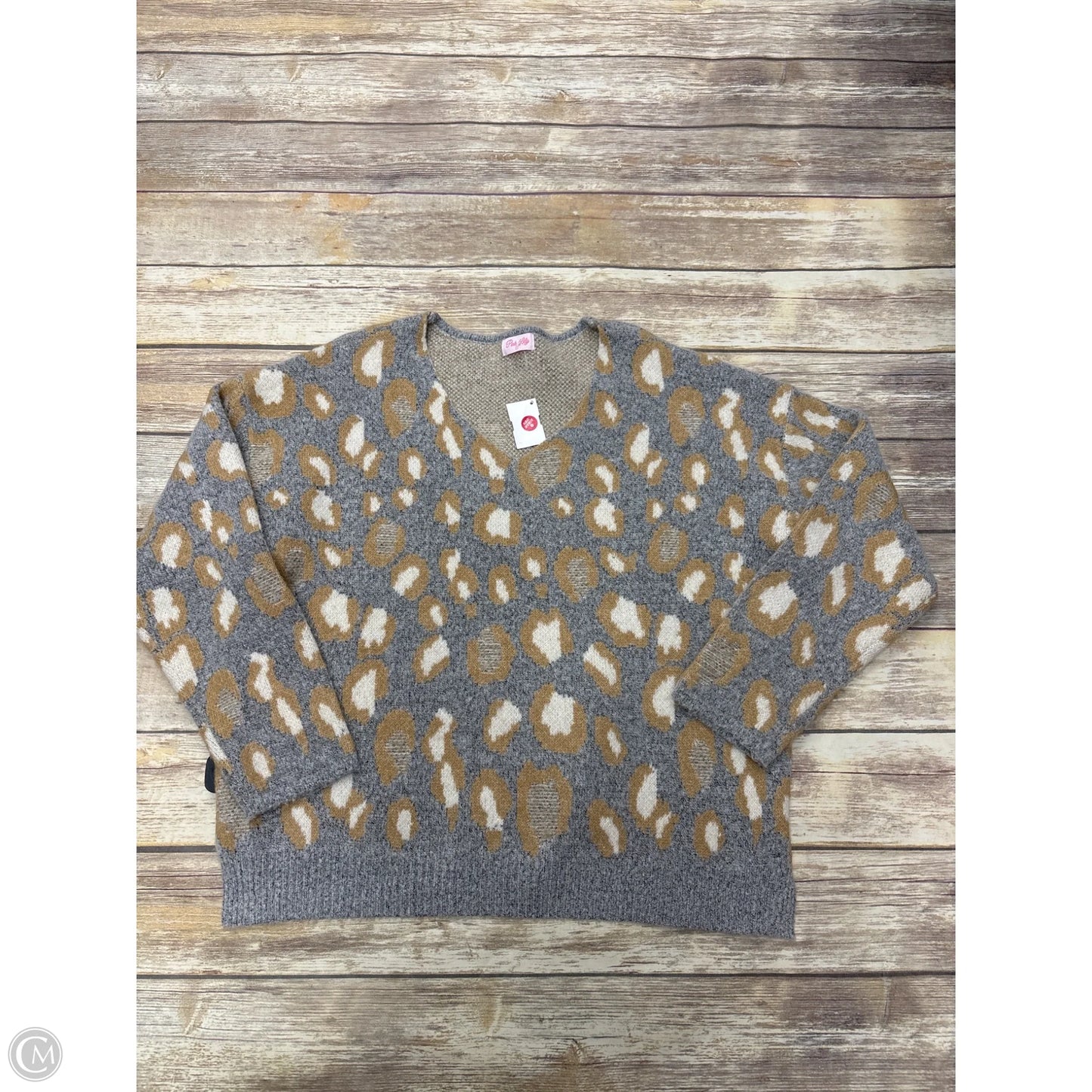 Sweater By Pink Lily In Animal Print, Size: M