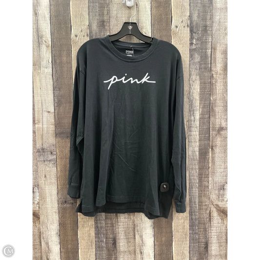 Top Long Sleeve By Pink In Black, Size: L