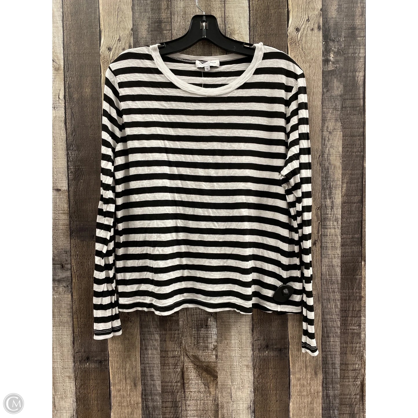 Top Long Sleeve By Michael Stars In Striped Pattern, Size: Xl
