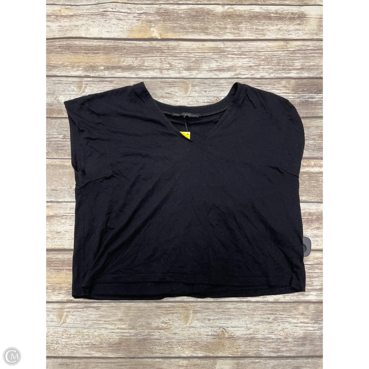 Top Short Sleeve By White House Black Market In Black, Size: Xl