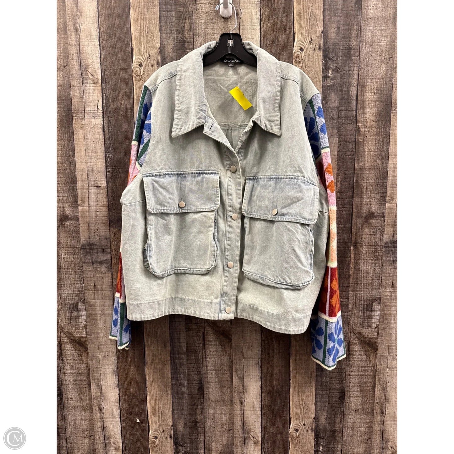 Jacket Denim By Davi & Dani In Multi-colored, Size: 1x