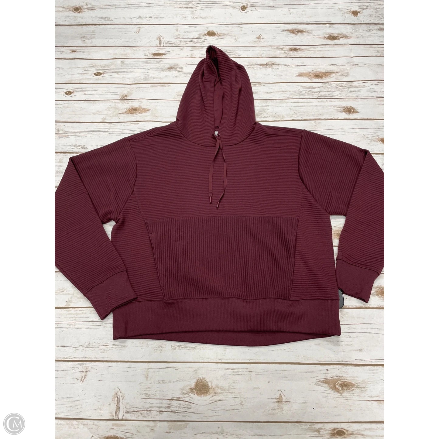 Sweatshirt Hoodie By Dsg Outerwear In Maroon, Size: L