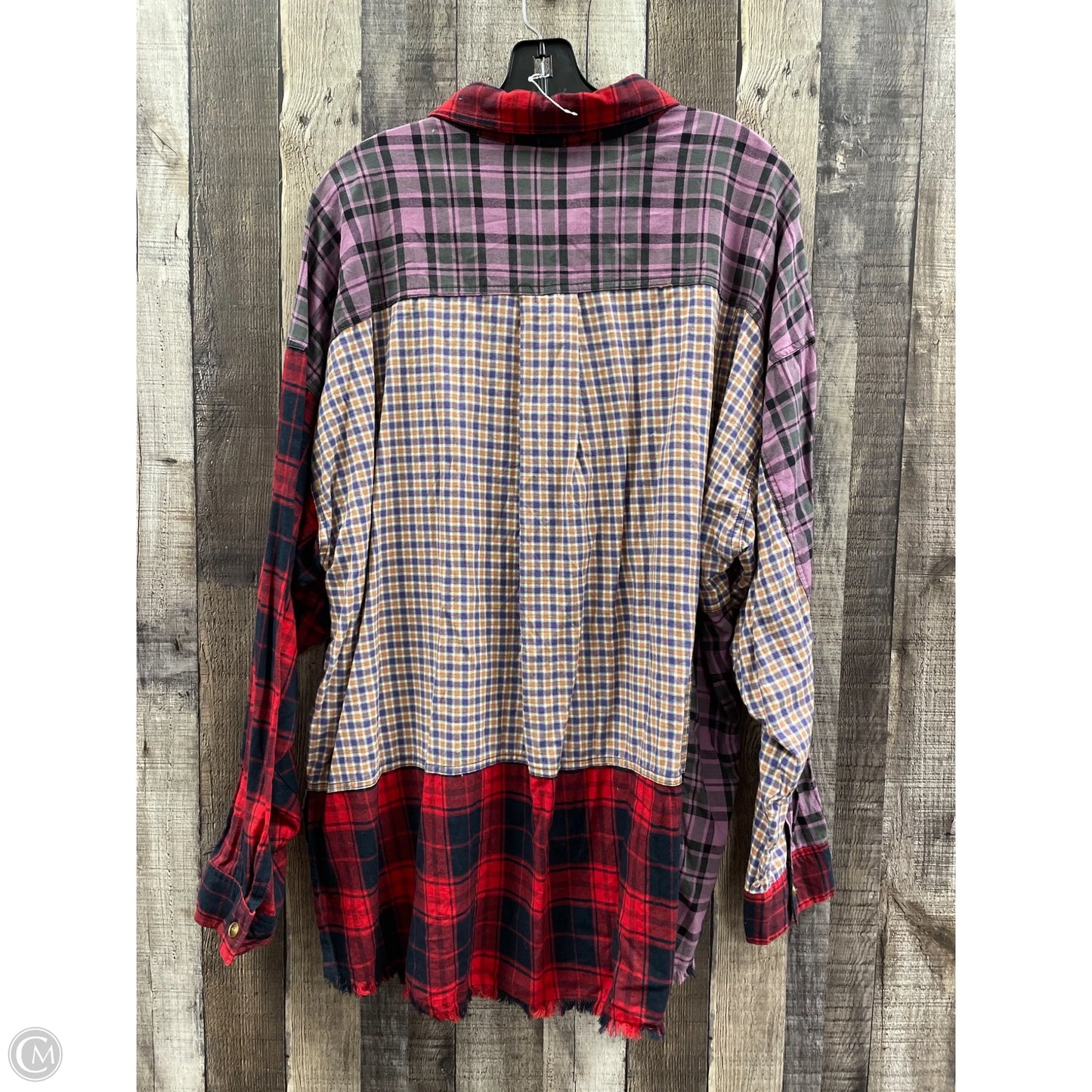 Top Long Sleeve By Easel In Multi-colored, Size: L