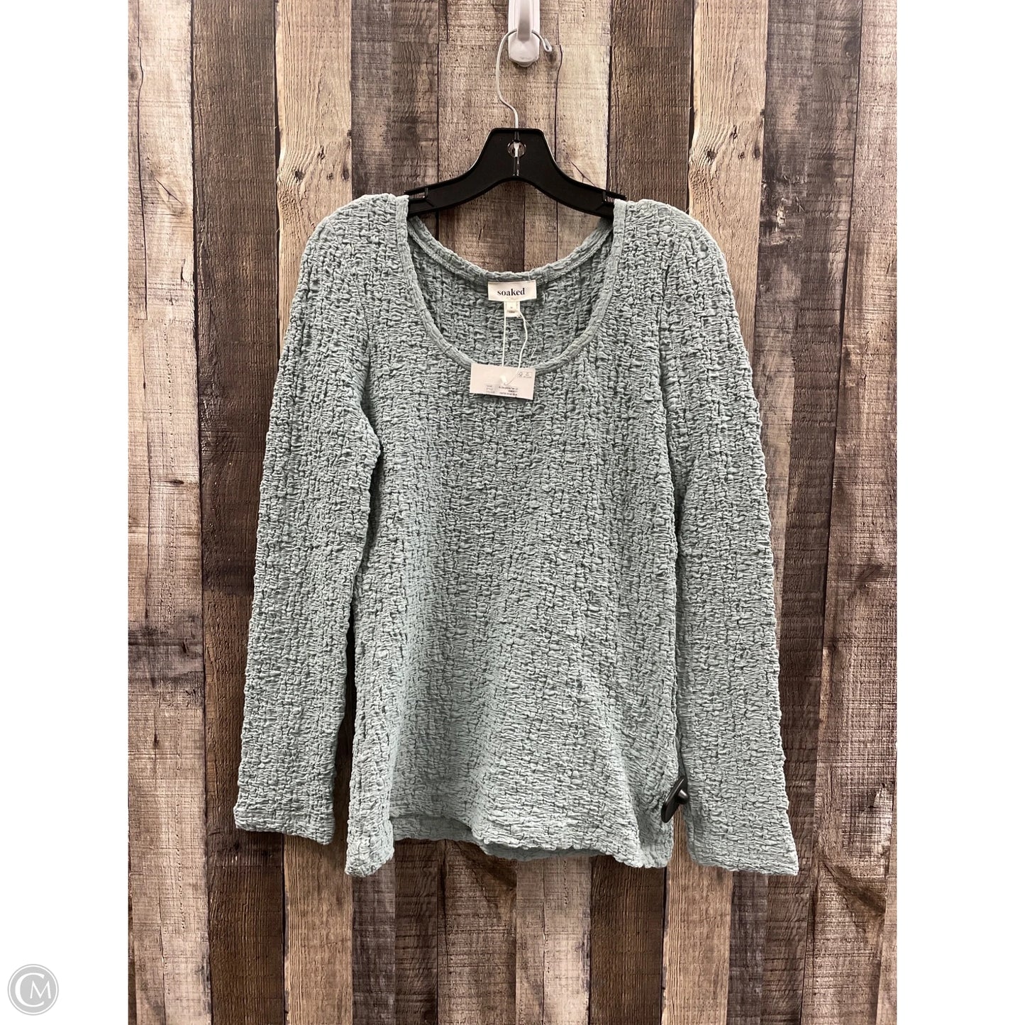Top Long Sleeve By Cme In Green, Size: M
