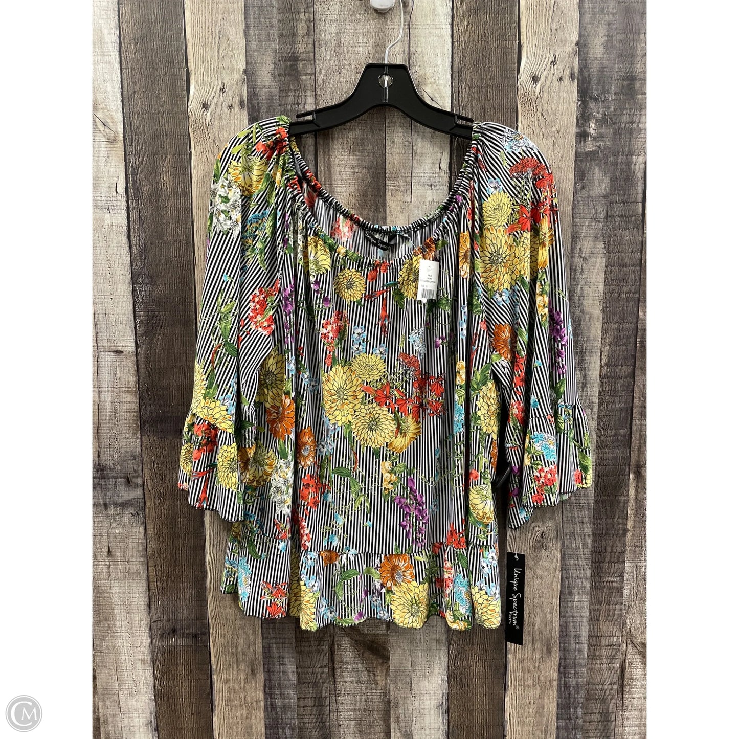 Top Long Sleeve By Unique Spectrum In Multi-colored, Size: Xl