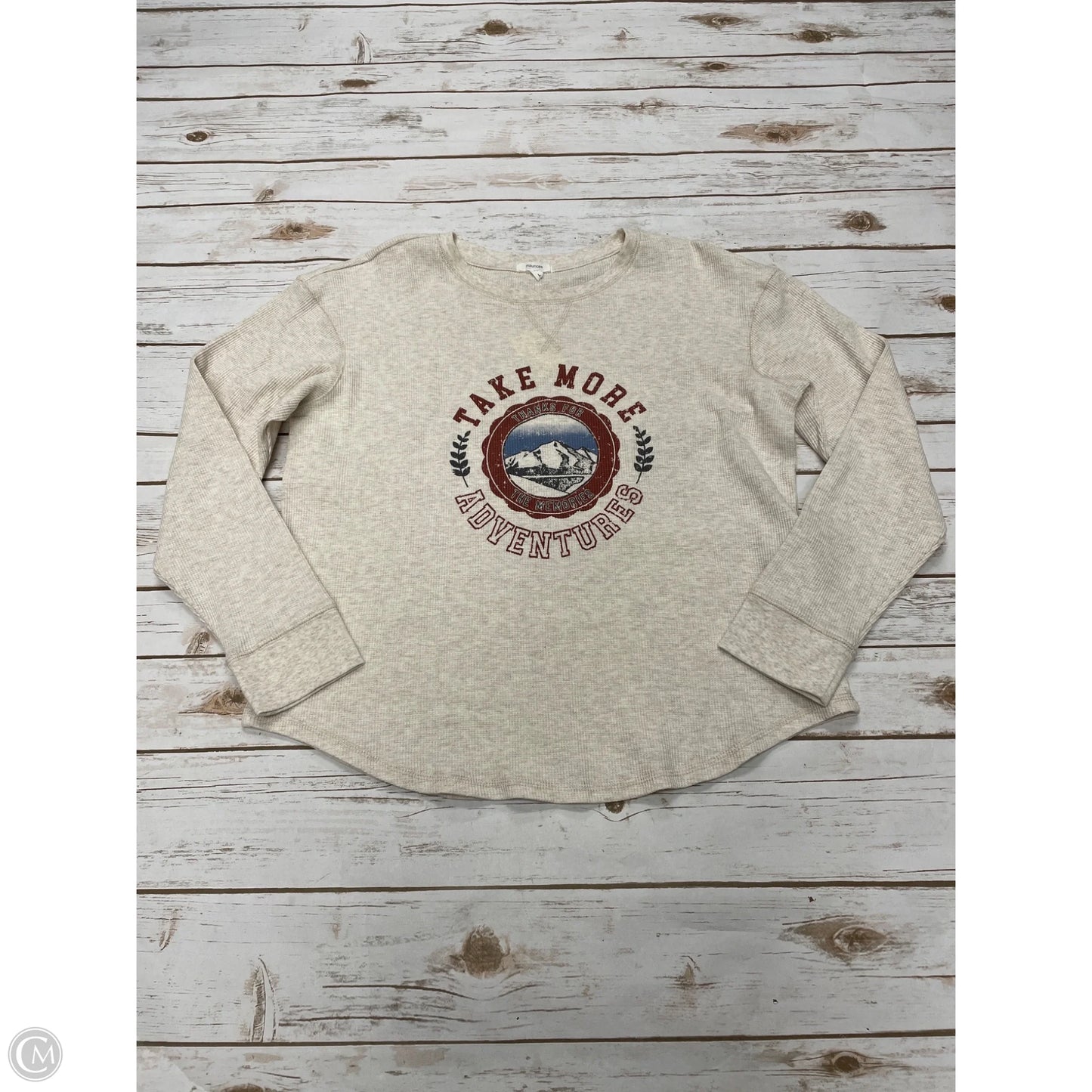 Top Long Sleeve By Maurices In Cream, Size: L