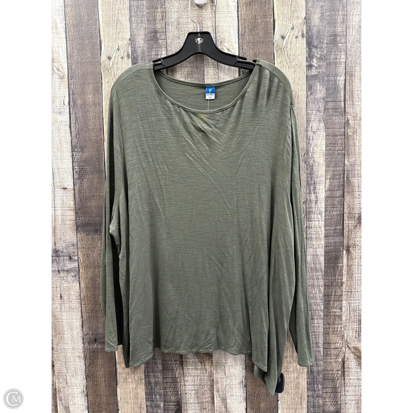 Top Long Sleeve By Old Navy In Green, Size: Xxl