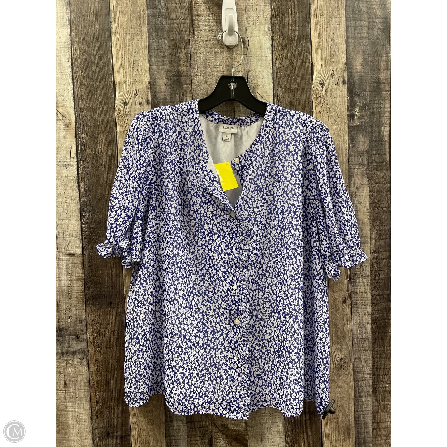Top Short Sleeve By J. Crew In Multi-colored, Size: L