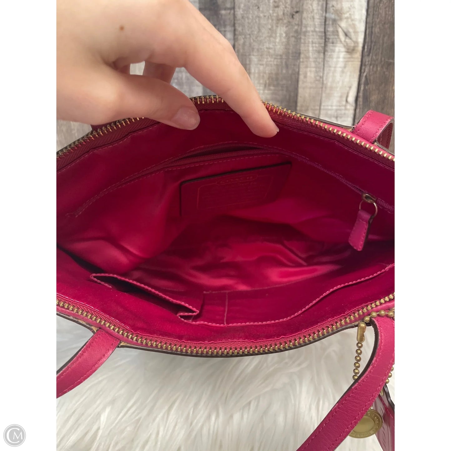 Handbag Designer By Coach, Size: Medium