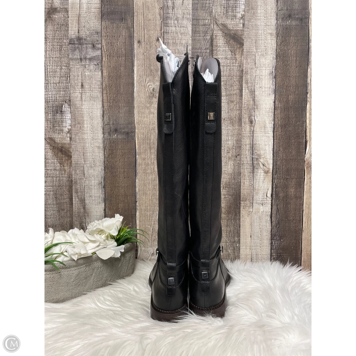 Boots Knee Flats By Franco Sarto In Black, Size: 7.5