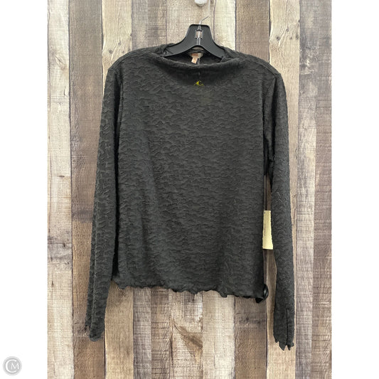 Top Long Sleeve By Peach In Black, Size: Xl