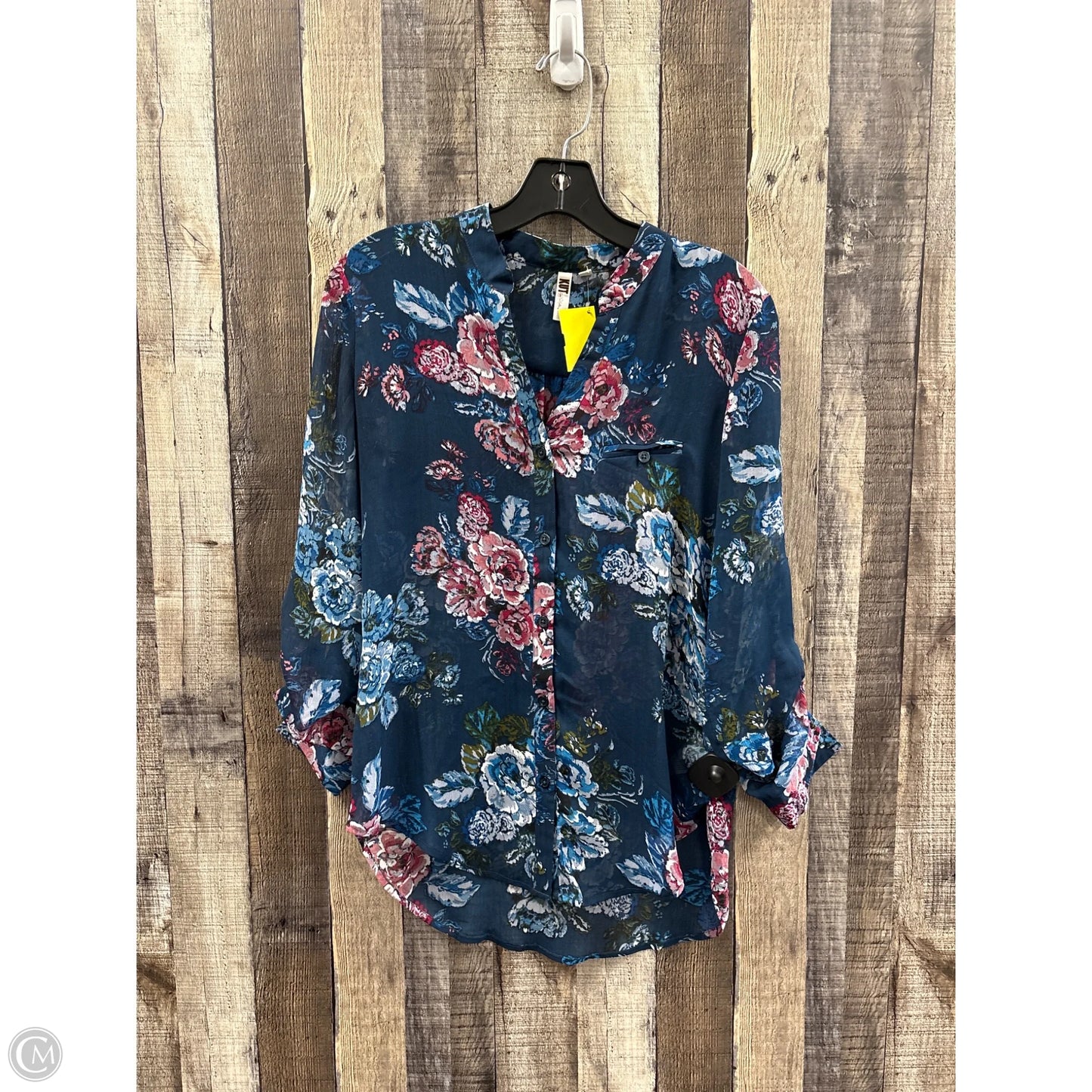 Top Long Sleeve By Kut In Navy, Size: Xs
